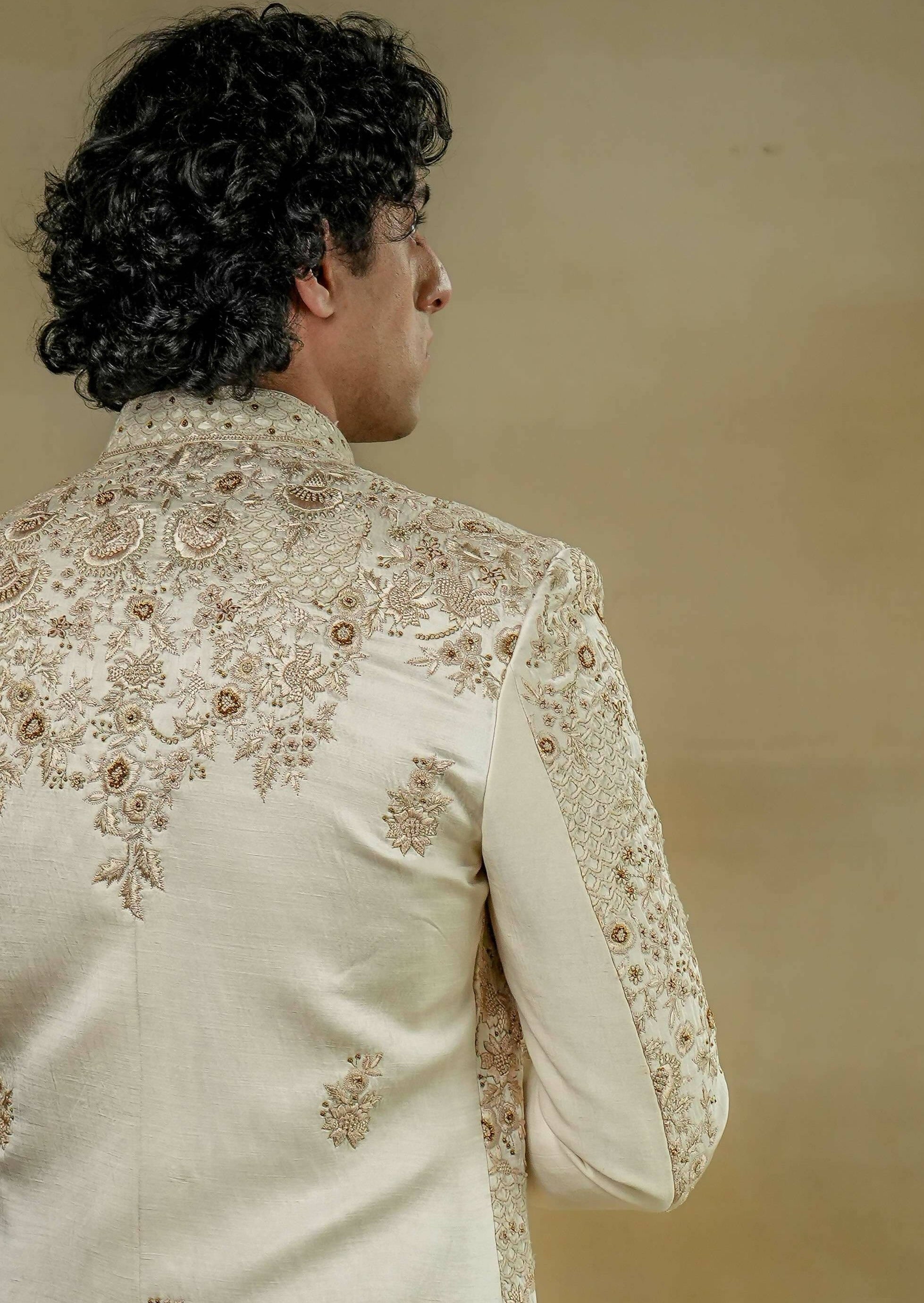 Butter Cream Sherwani