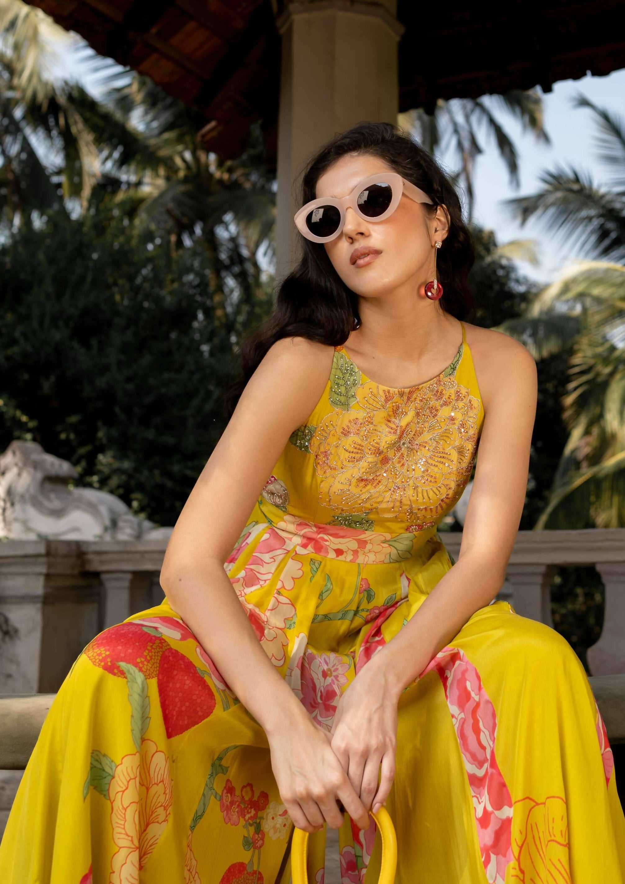 Yellow Floral Jumpsuit