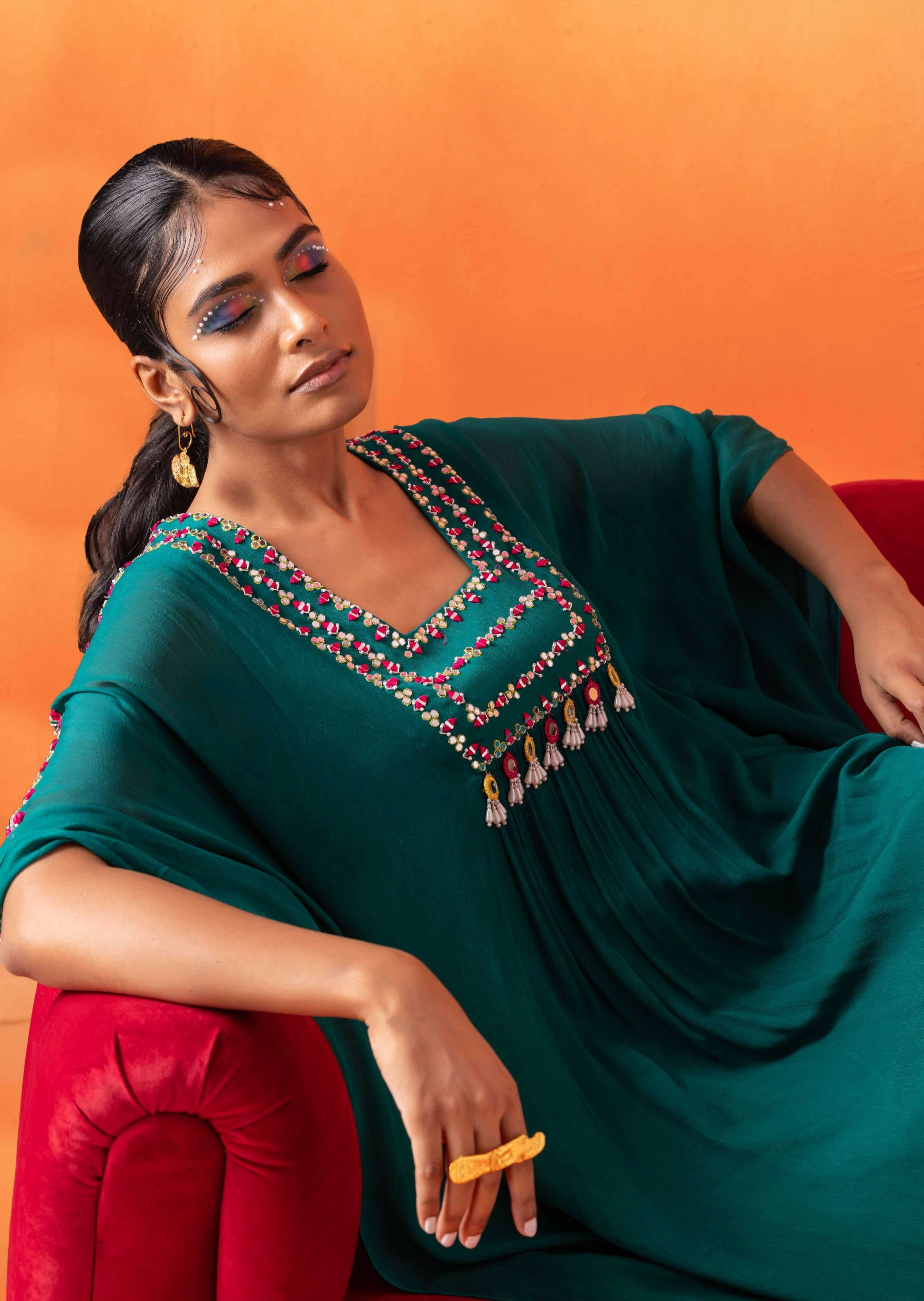Emerald Green Kaftan