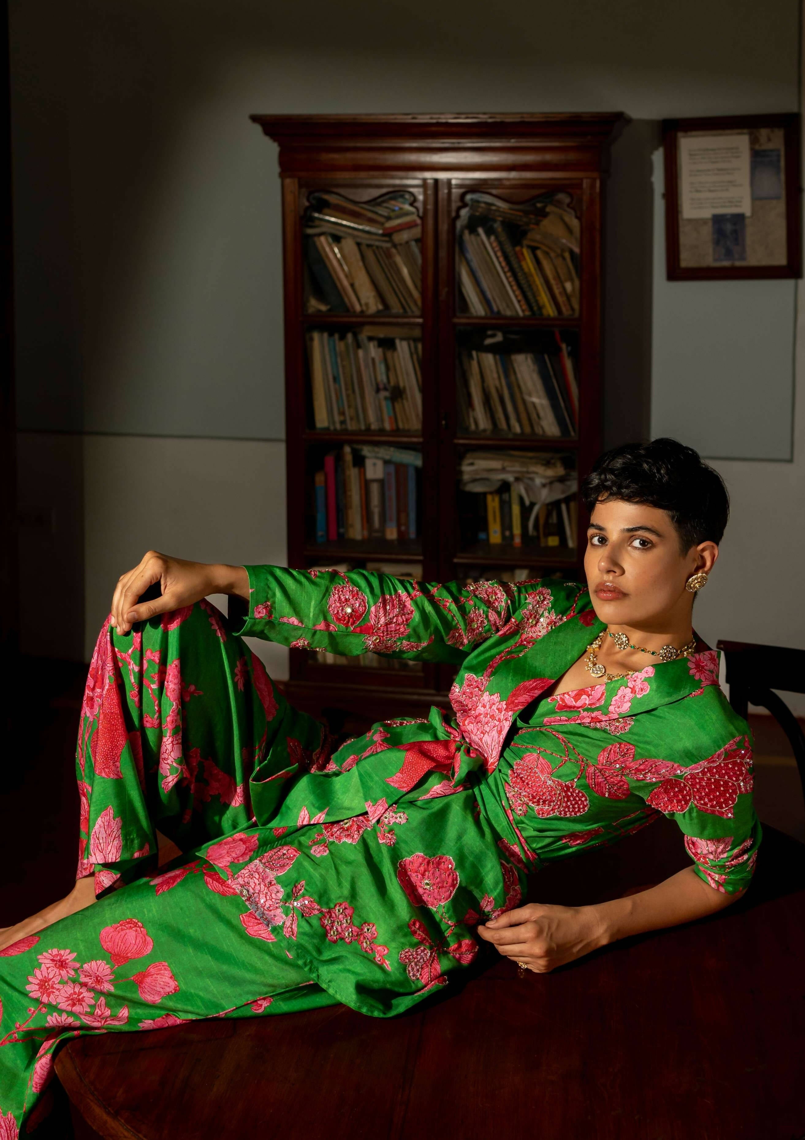 Full Blooming Floral Blazer Set