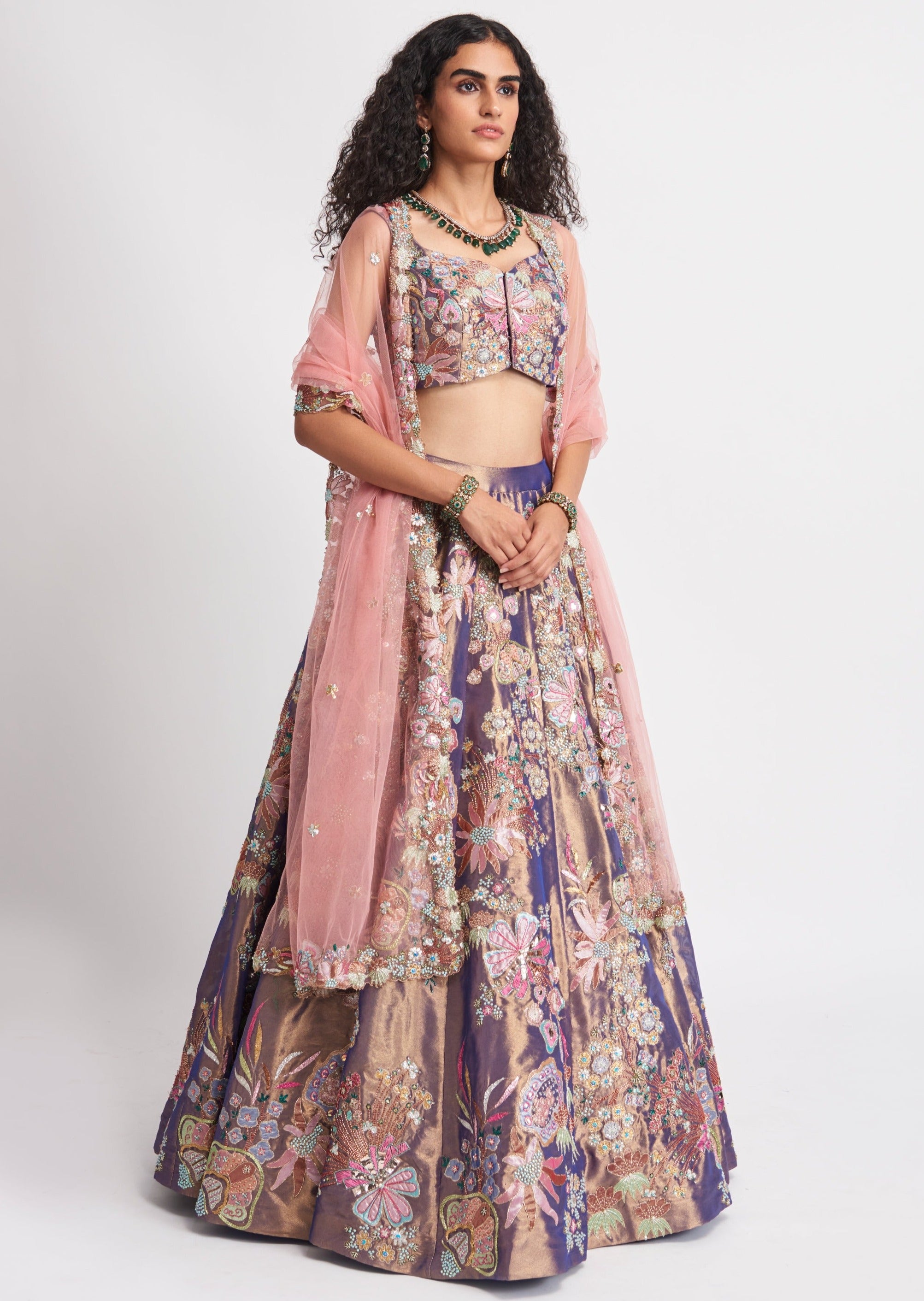 Zahra Plum Lehenga Set