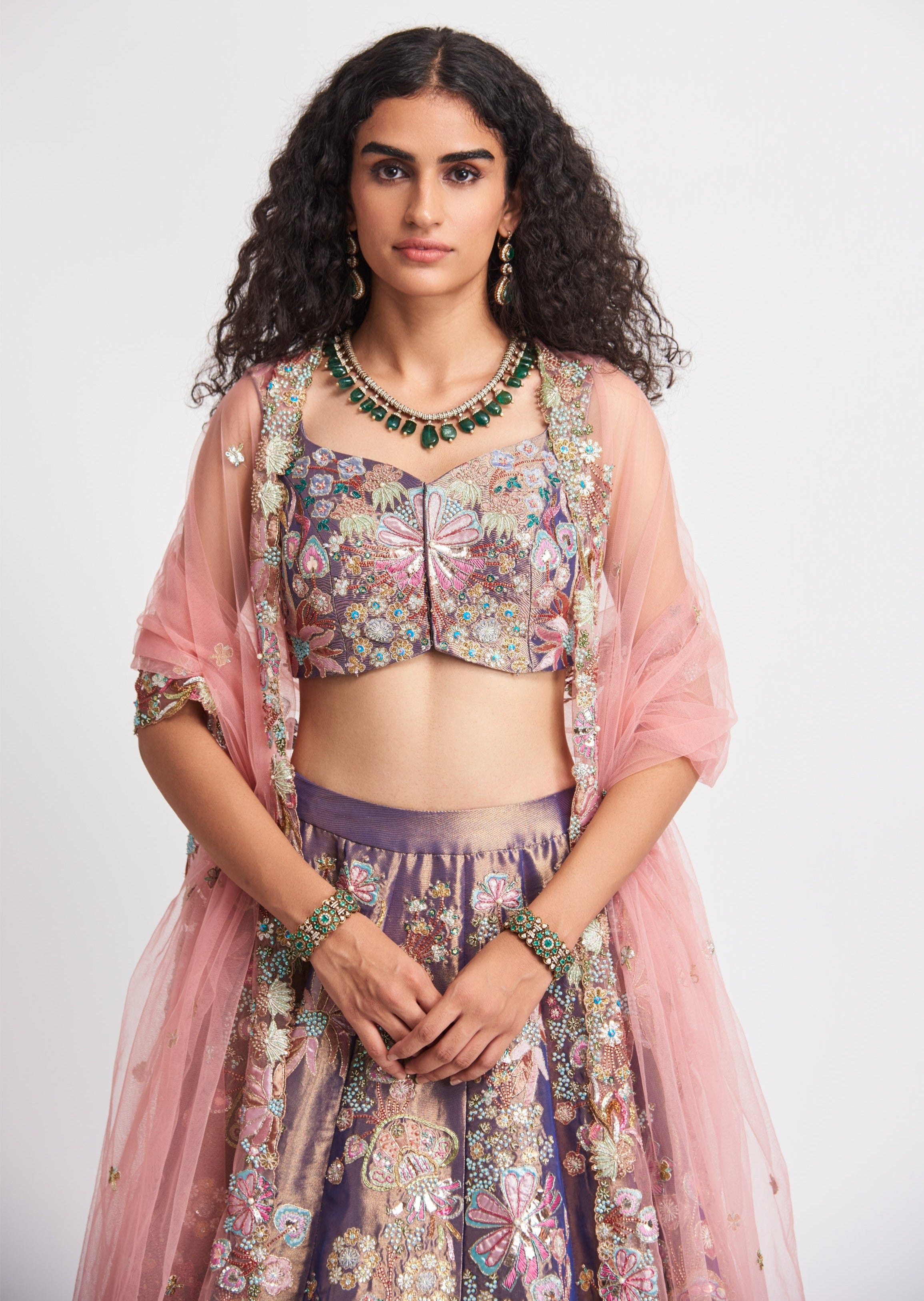 Zahra Plum Lehenga Set