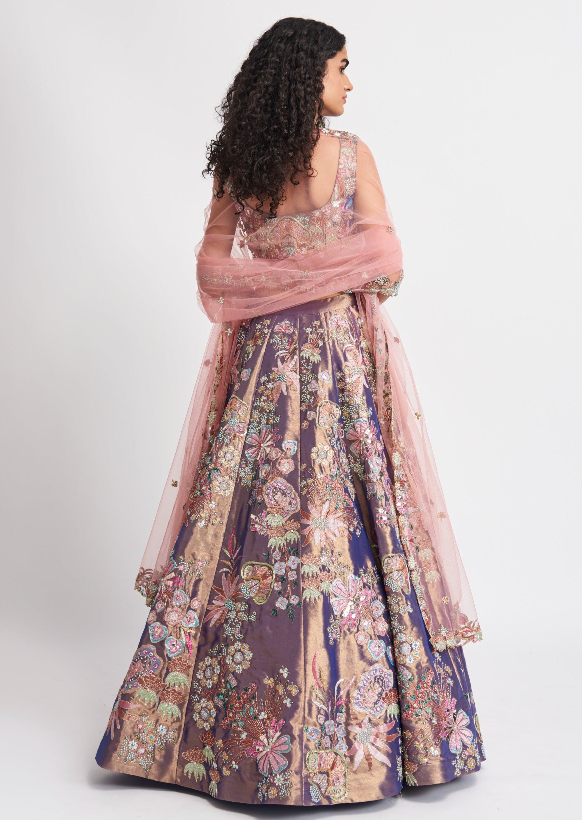 Zahra Plum Lehenga Set