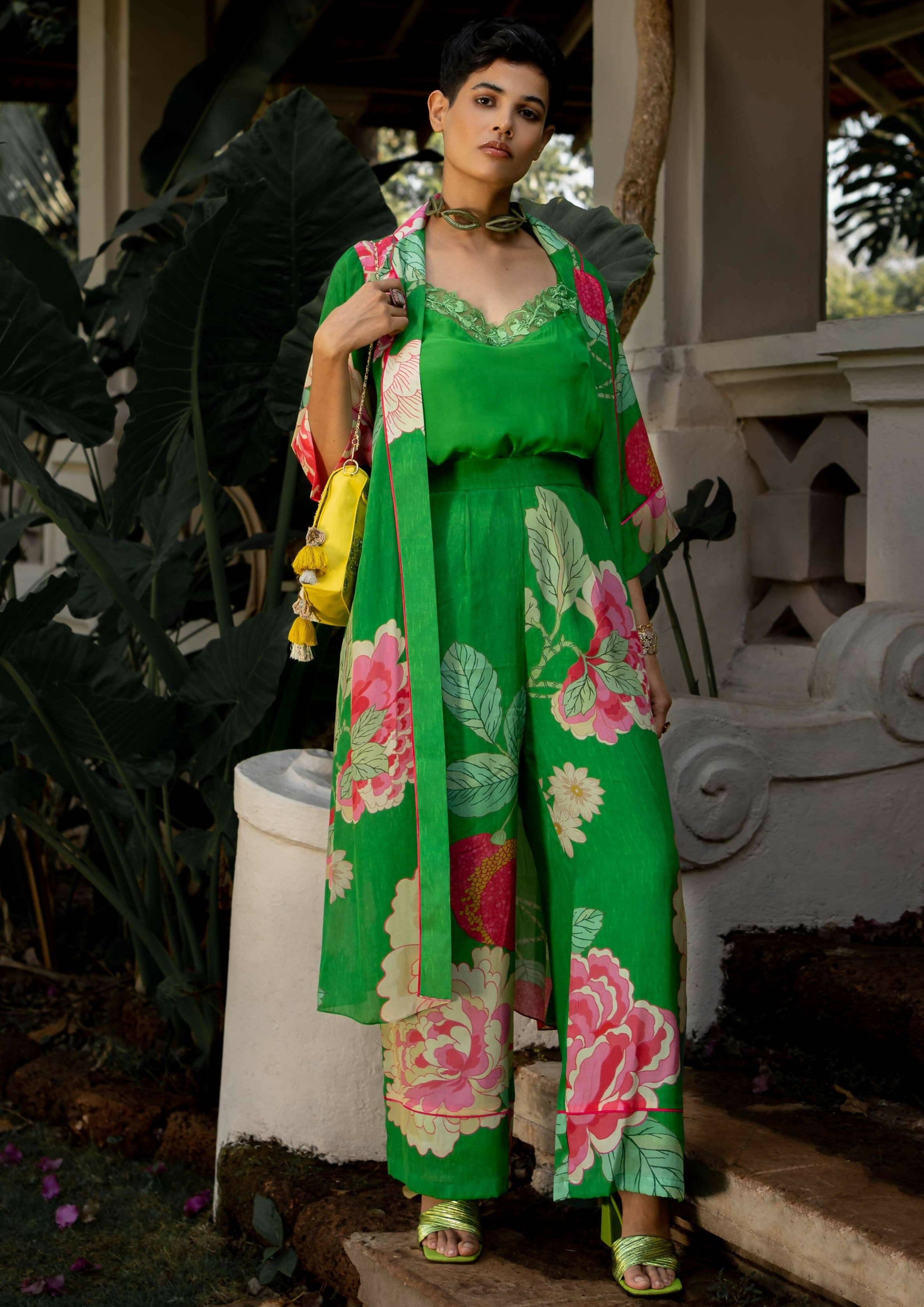 Spring Blooming Floral Jacket Set