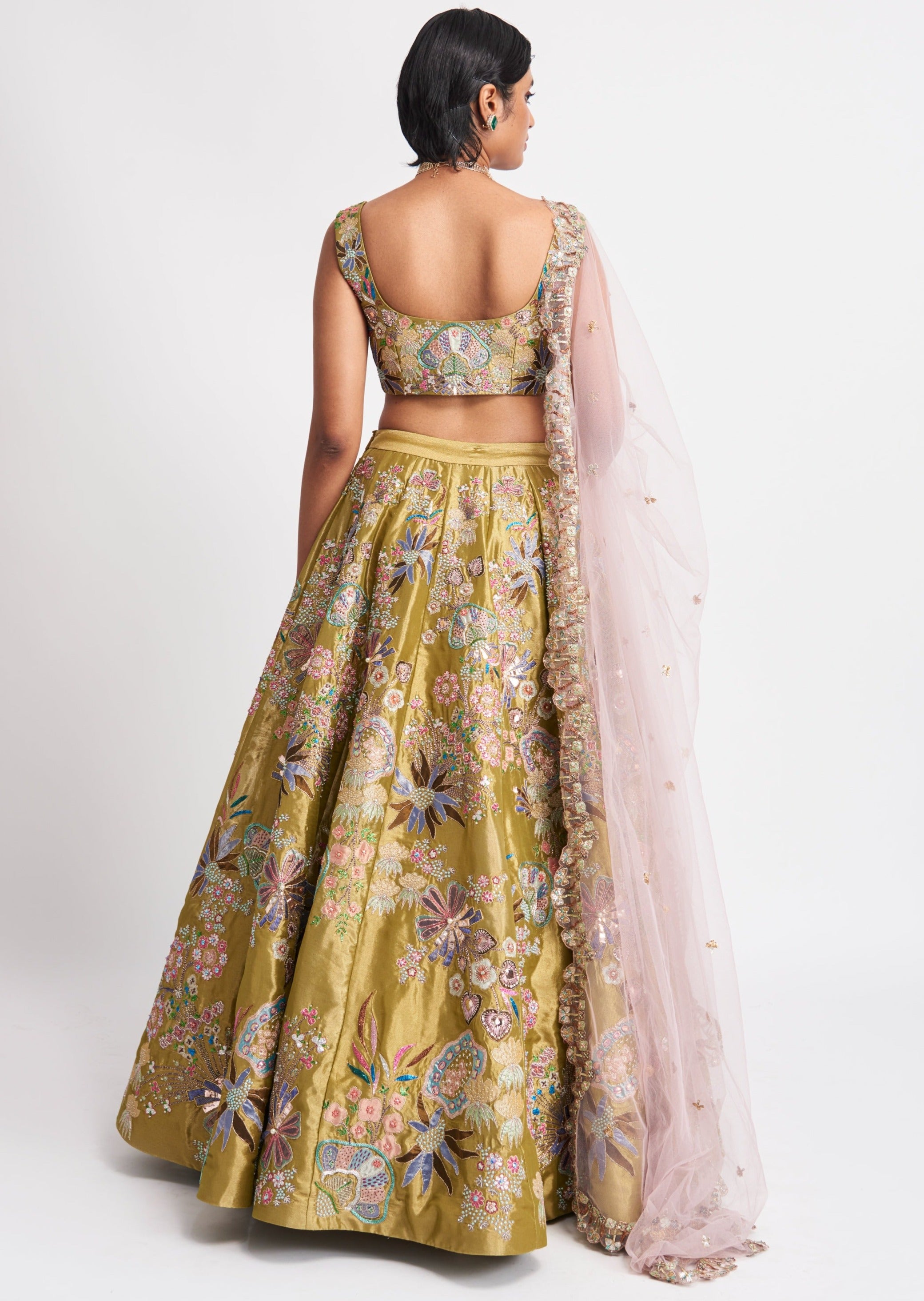 Zahra Citron Green Lehenga Set