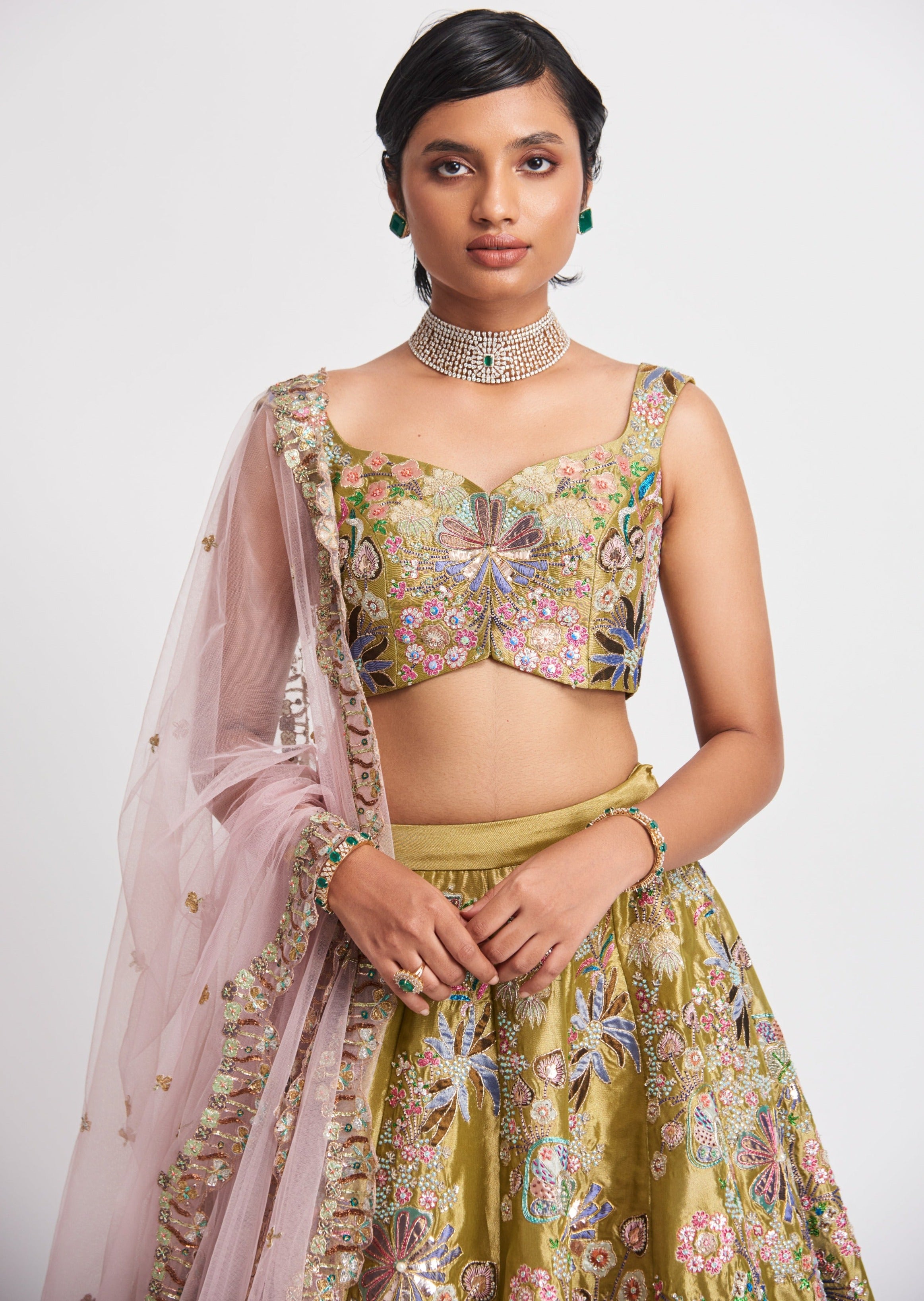 Zahra Citron Green Lehenga Set