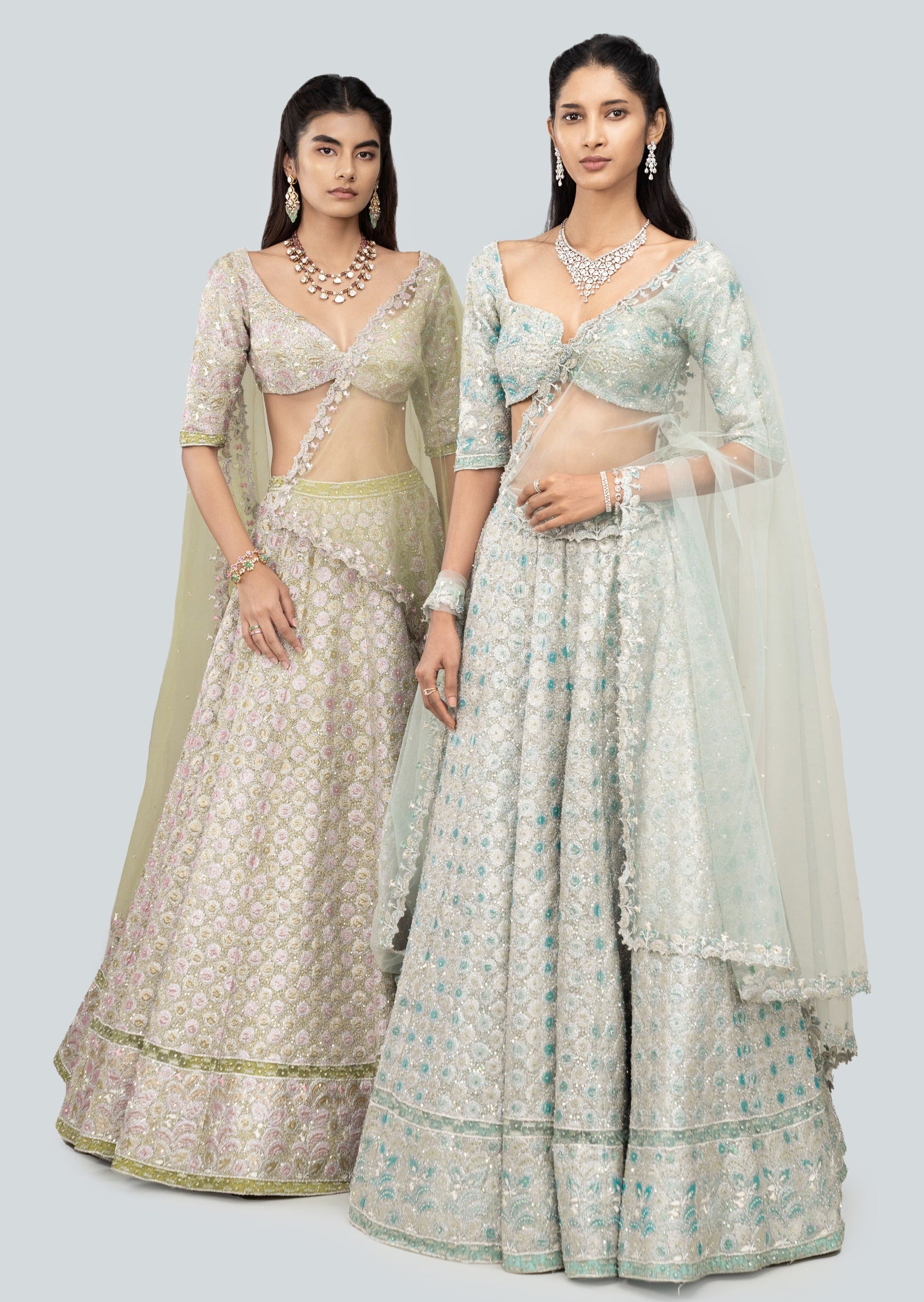 Alya Blue Lehenga Set