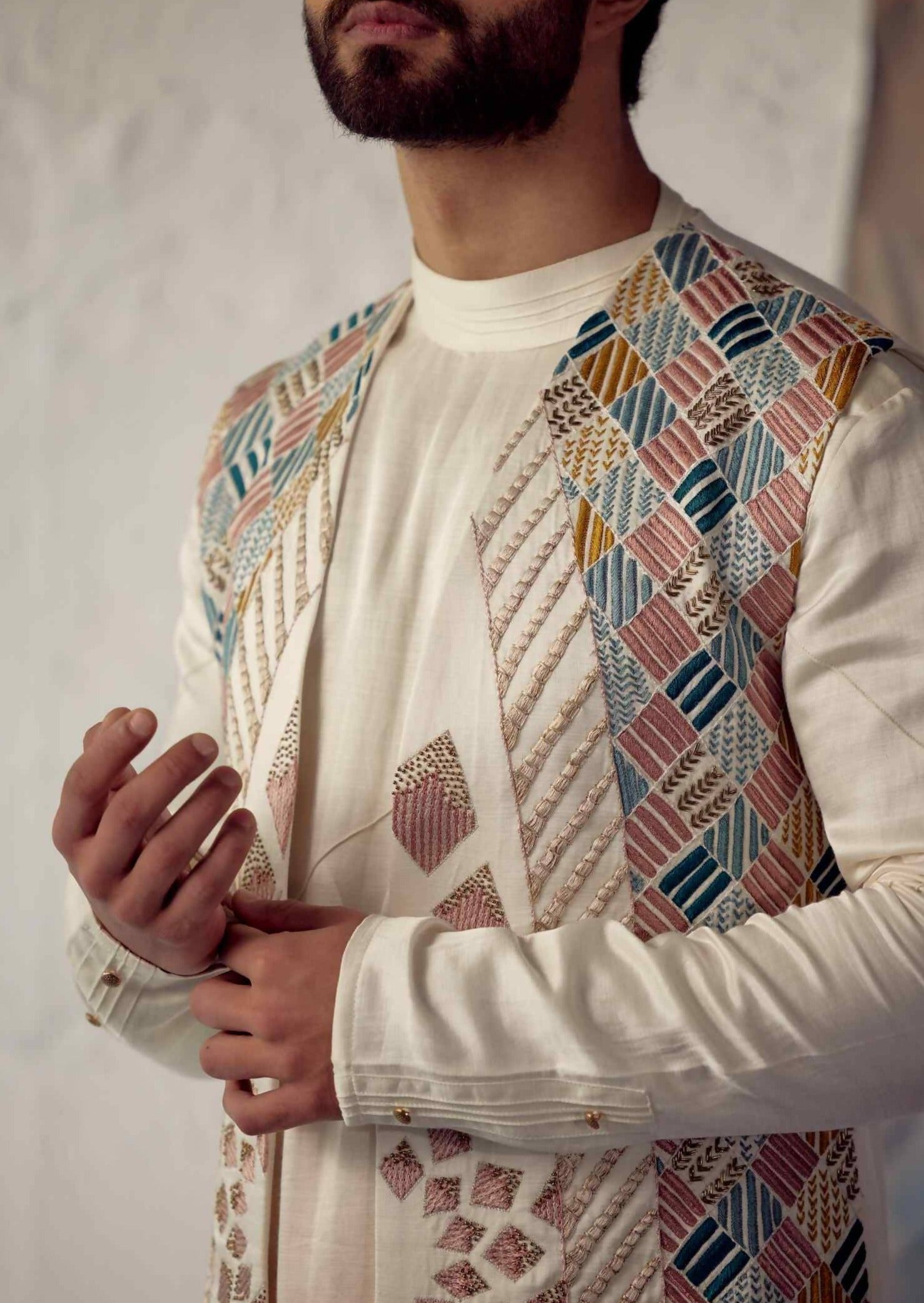 Phulkari Shrug Set