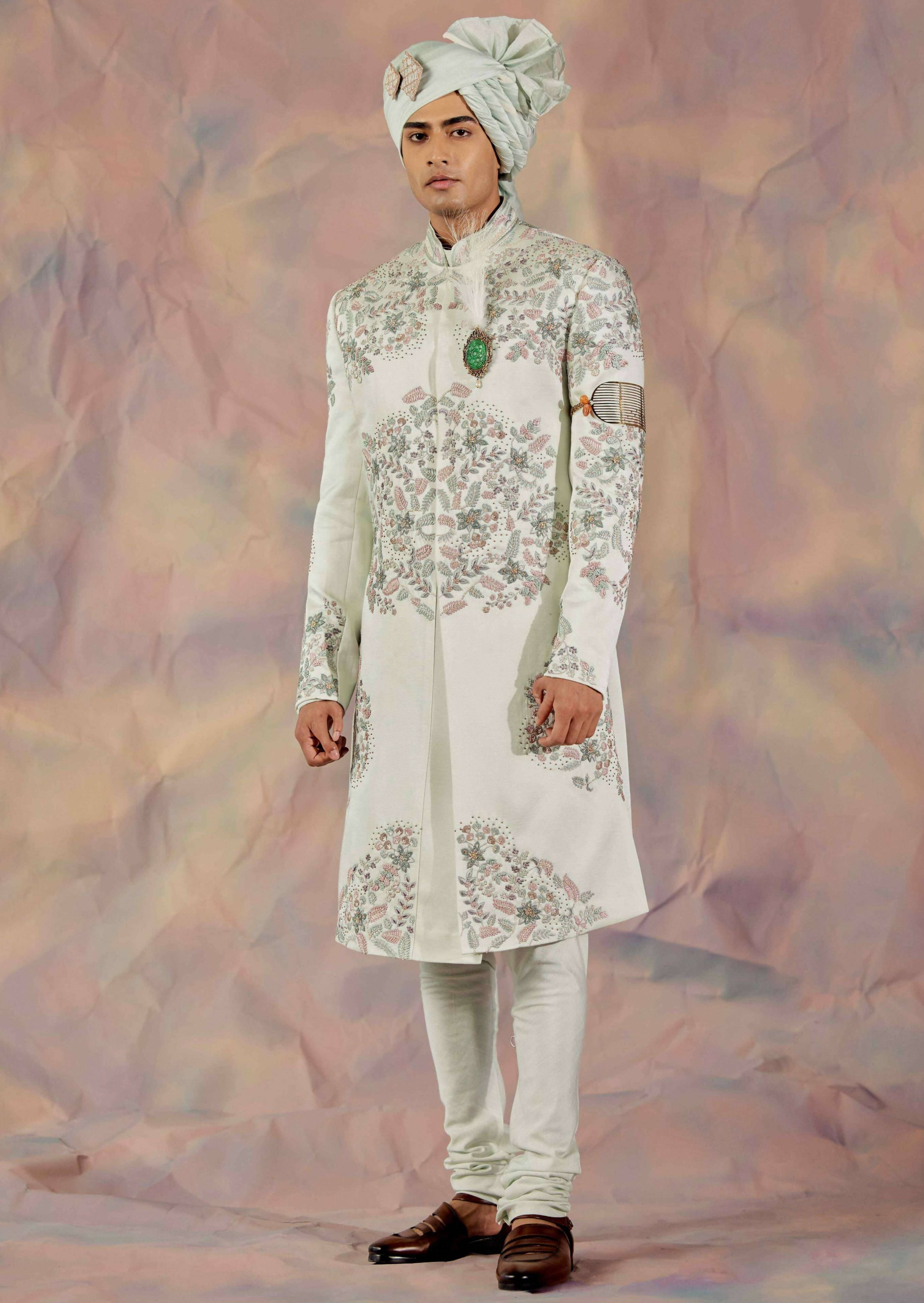 Hazy Blue Sherwani Set