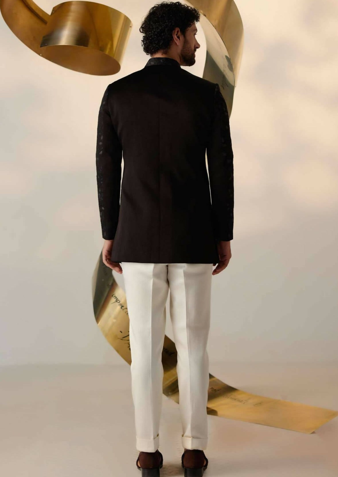 Parisian Night Long Bandhgala Set