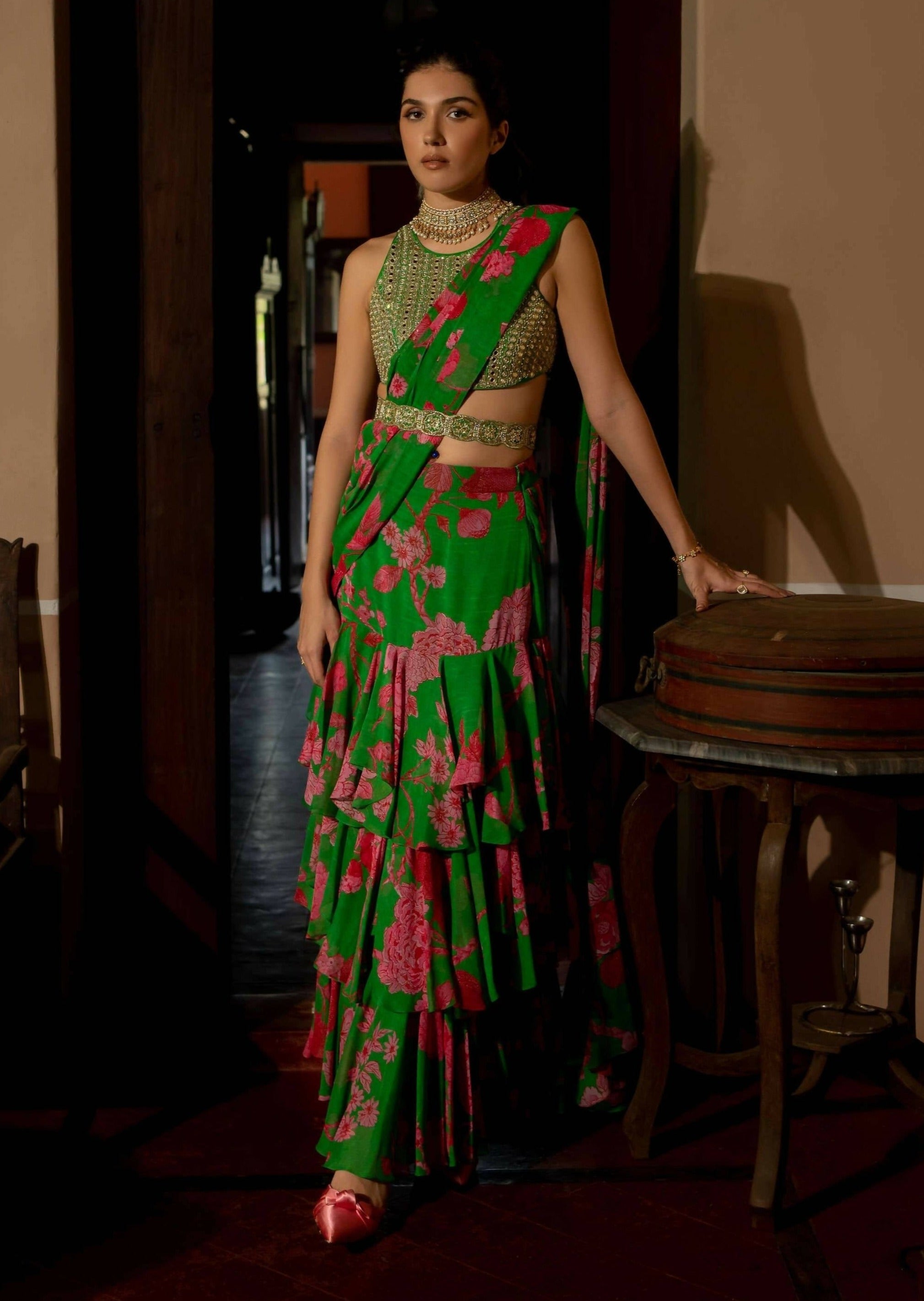 Full Bloom Sari Set
