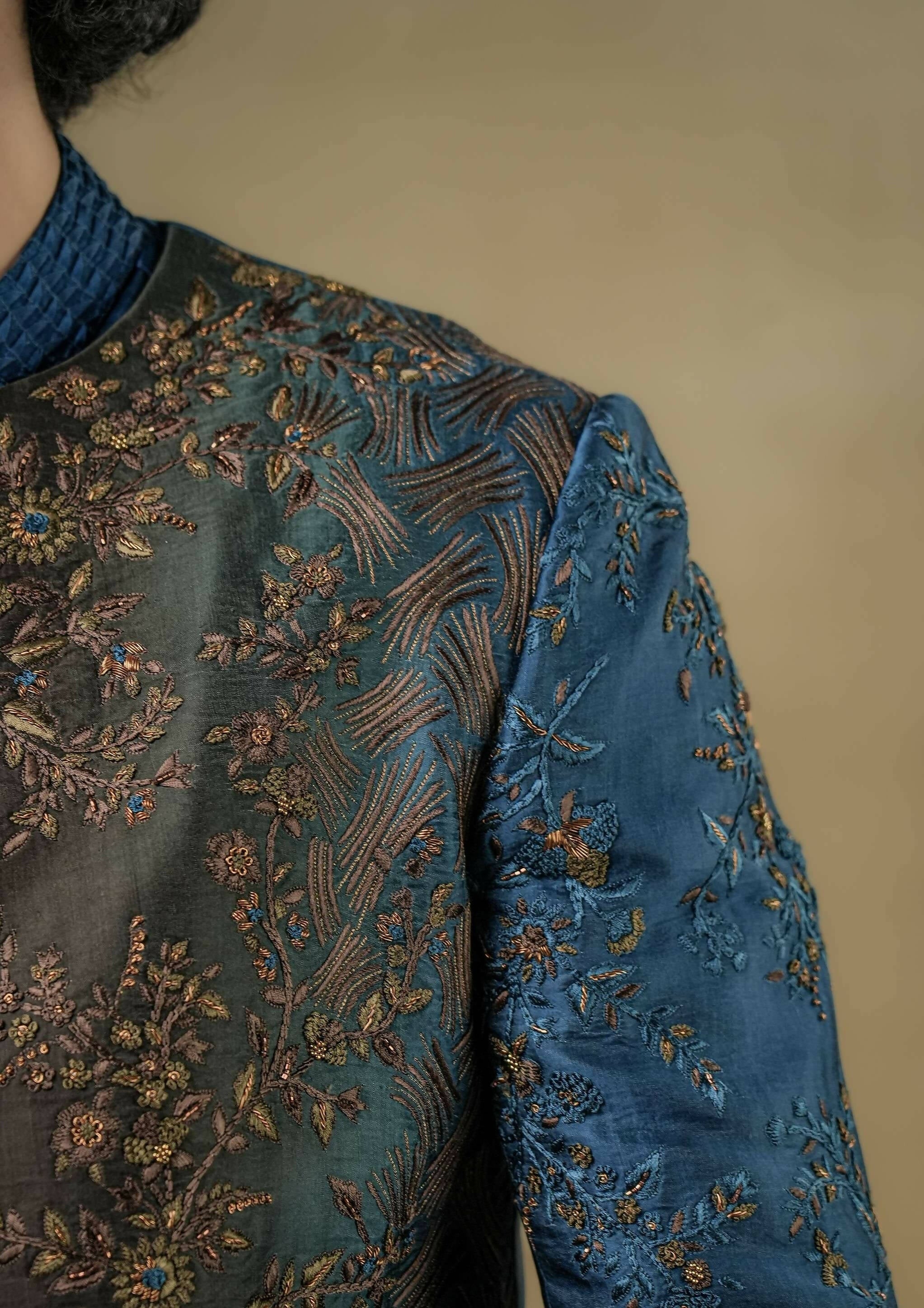 Teal & Brown Short Jacket