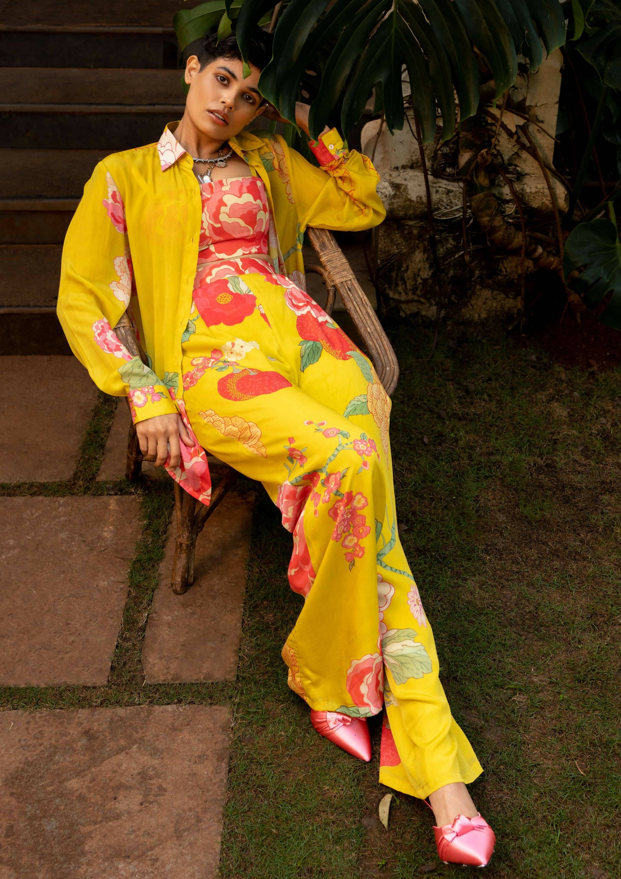 Yellow Floral Co-Ord Set