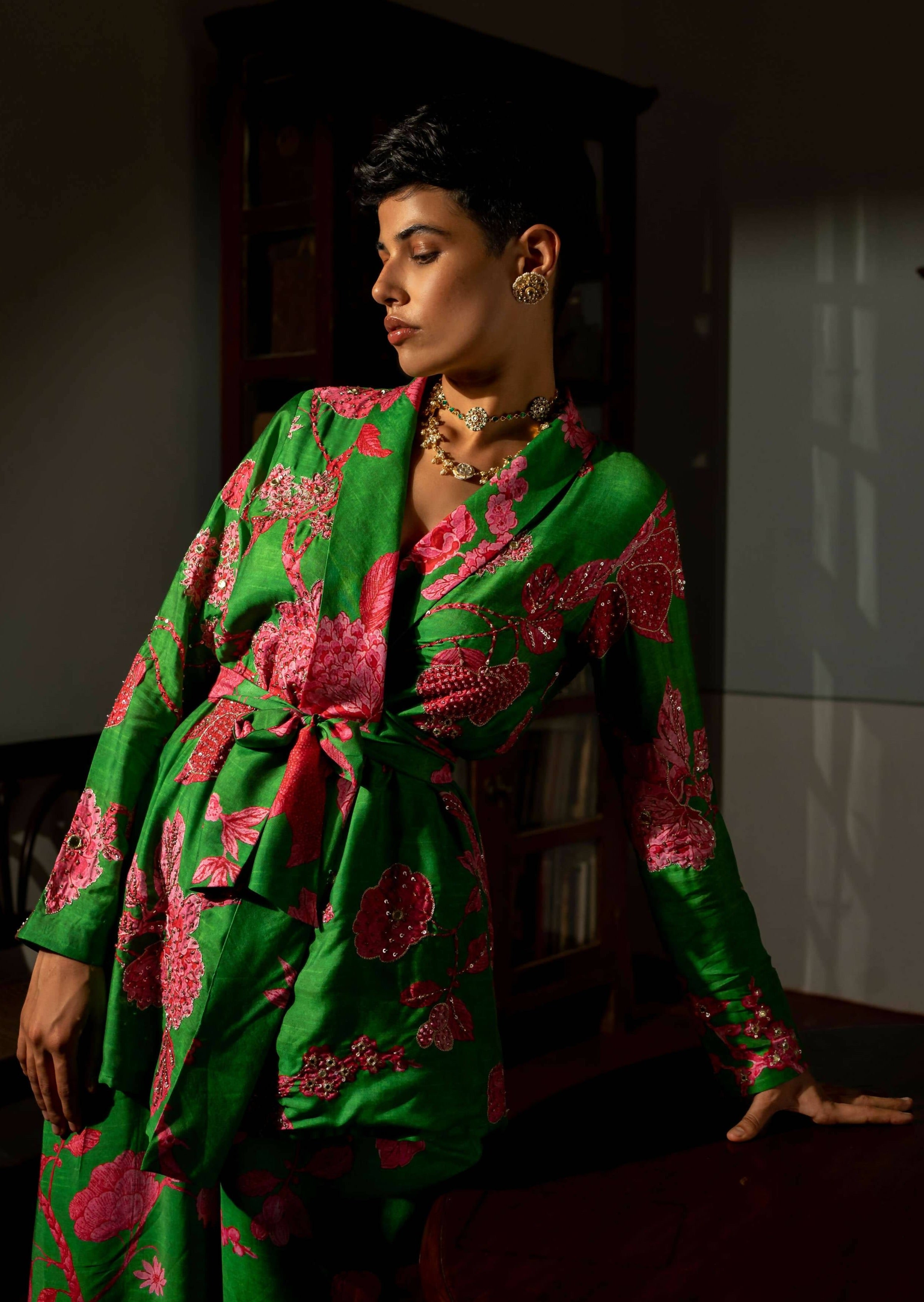 Full Blooming Floral Blazer Set
