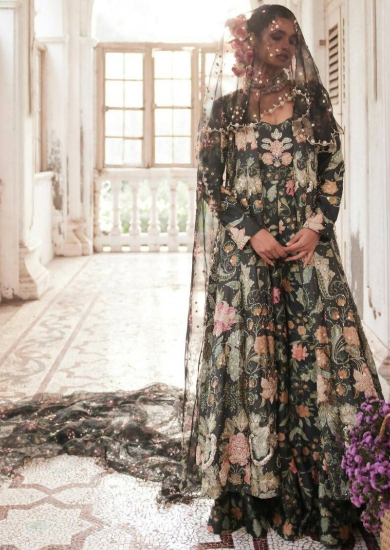 Black Orange Floral Jumpsuit Set