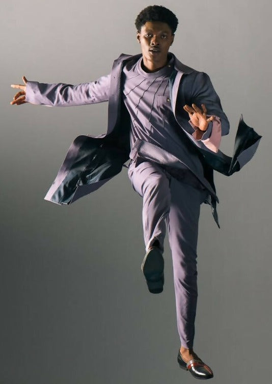 English Purple Overcoat Set
