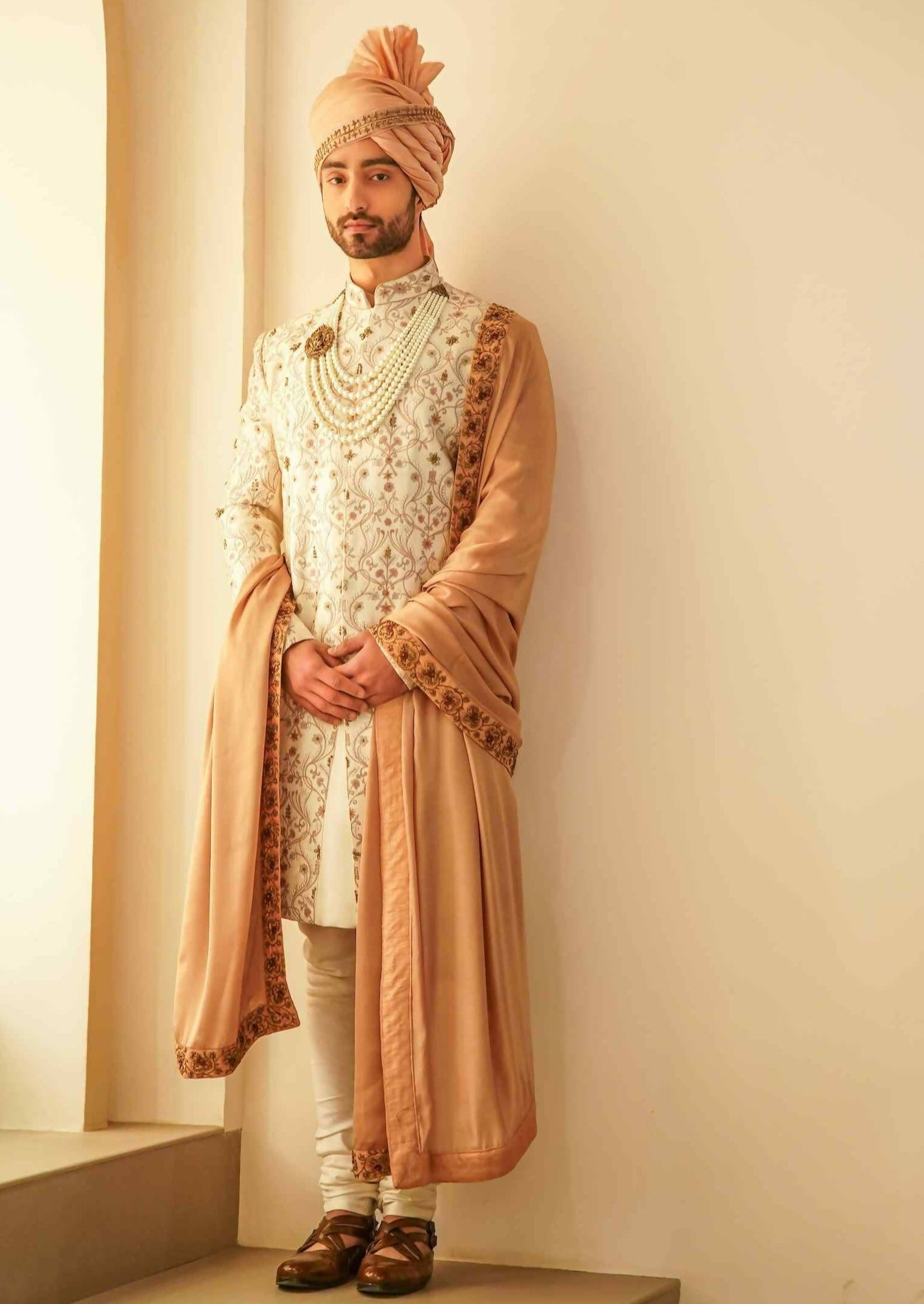 Ombre Jamawar Sherwani Set