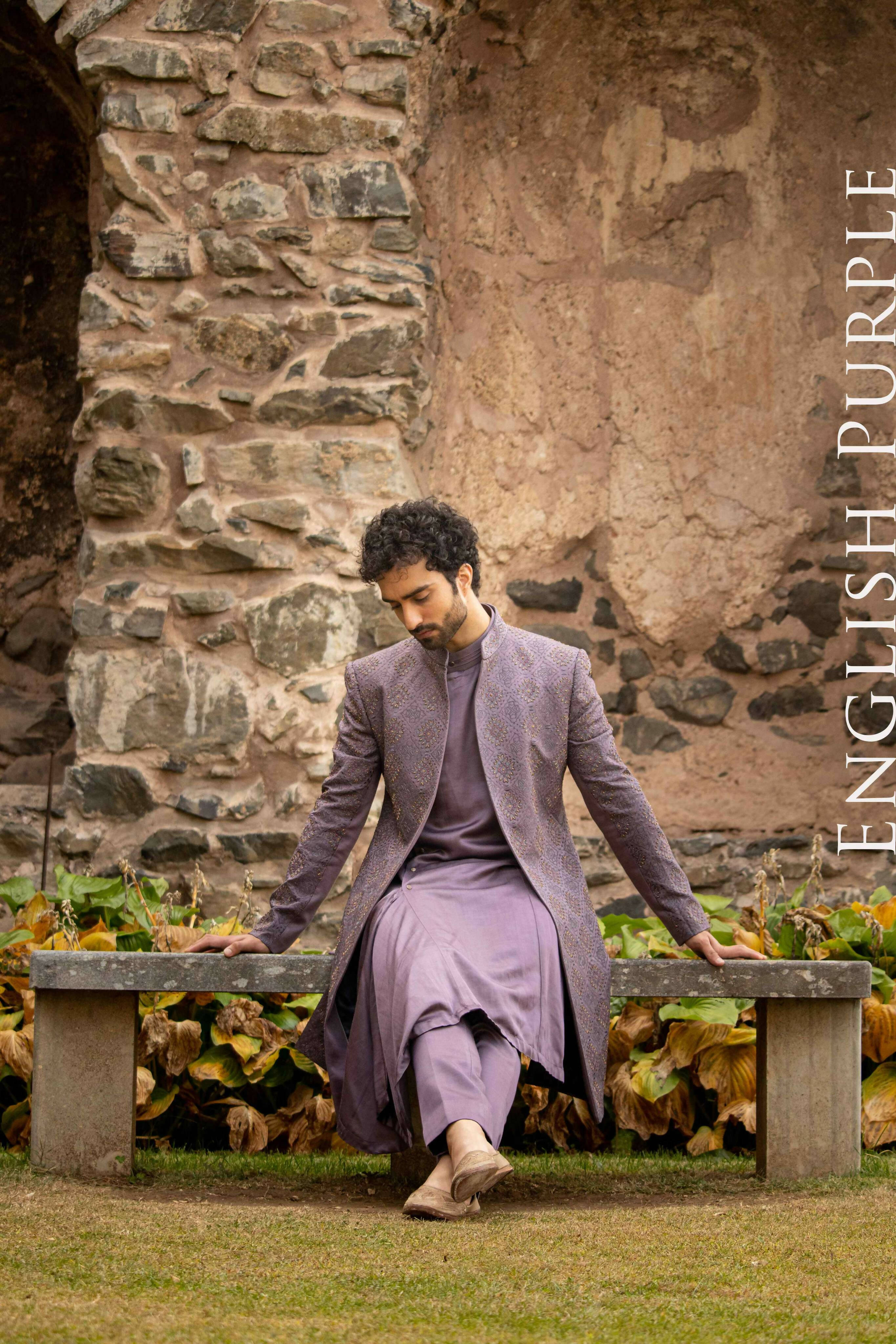 English Purple Contemporary Jacket Sets