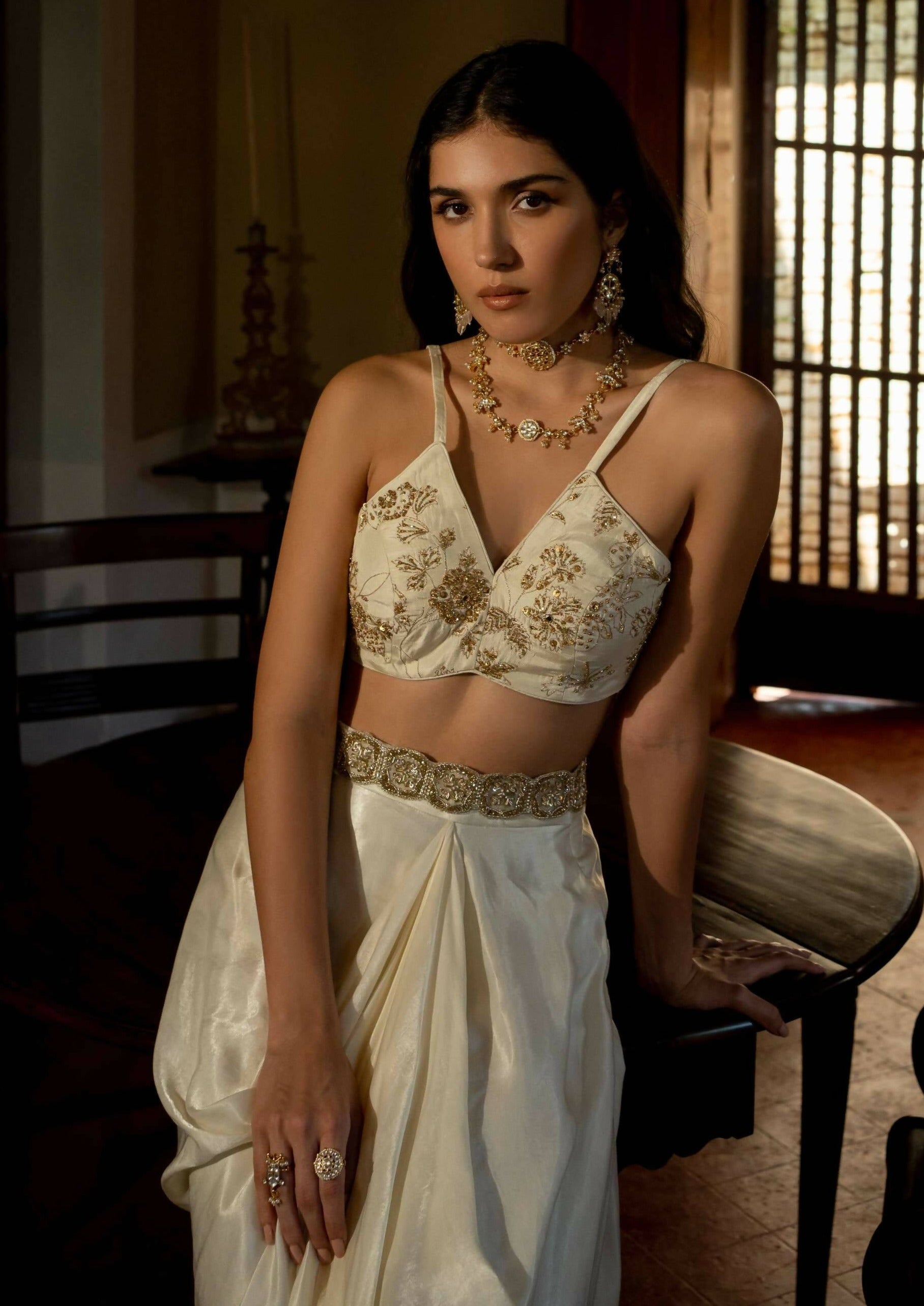 Ivory Jacket Set