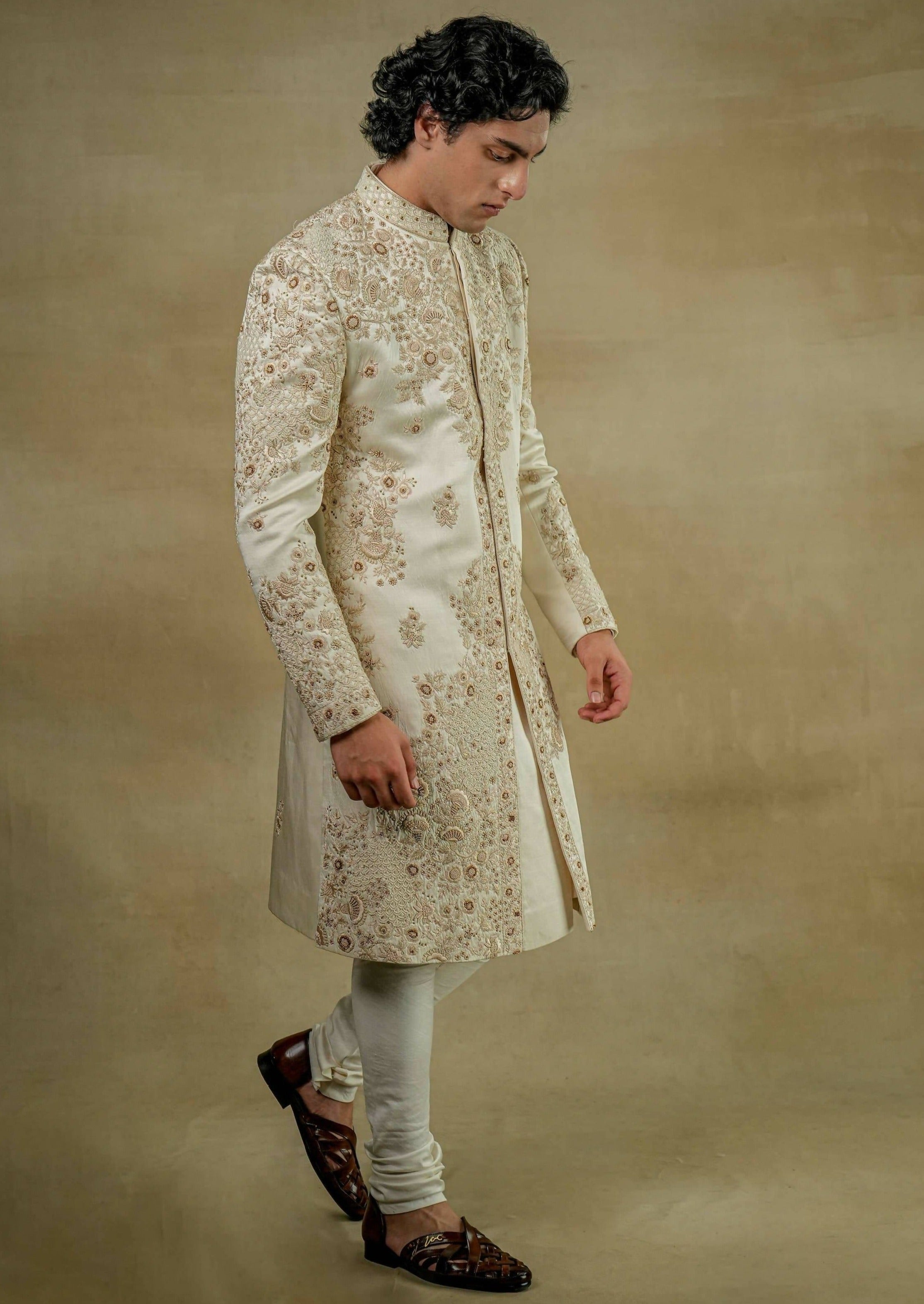 Butter Cream Sherwani