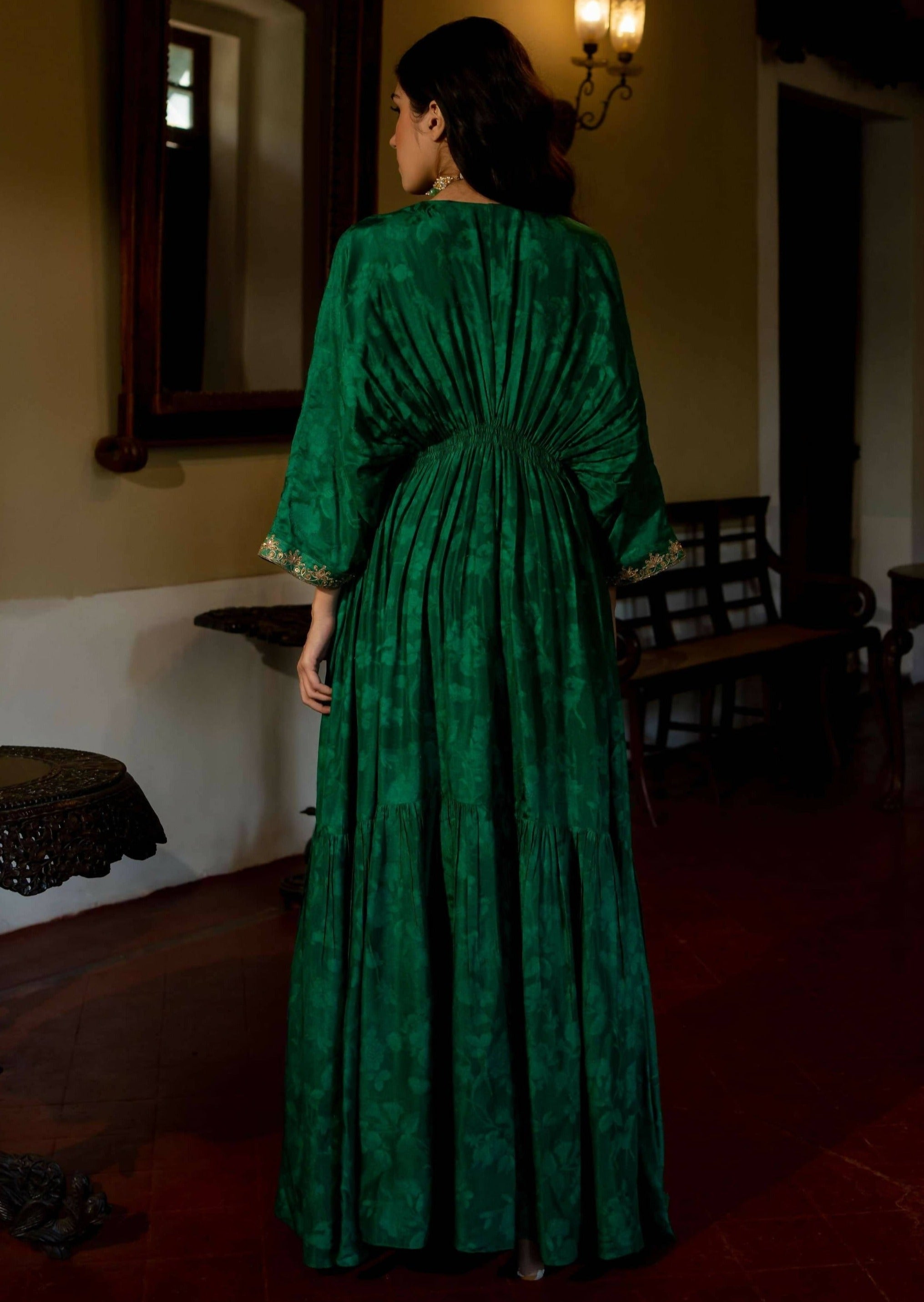 Emerald Green Kaftan Set