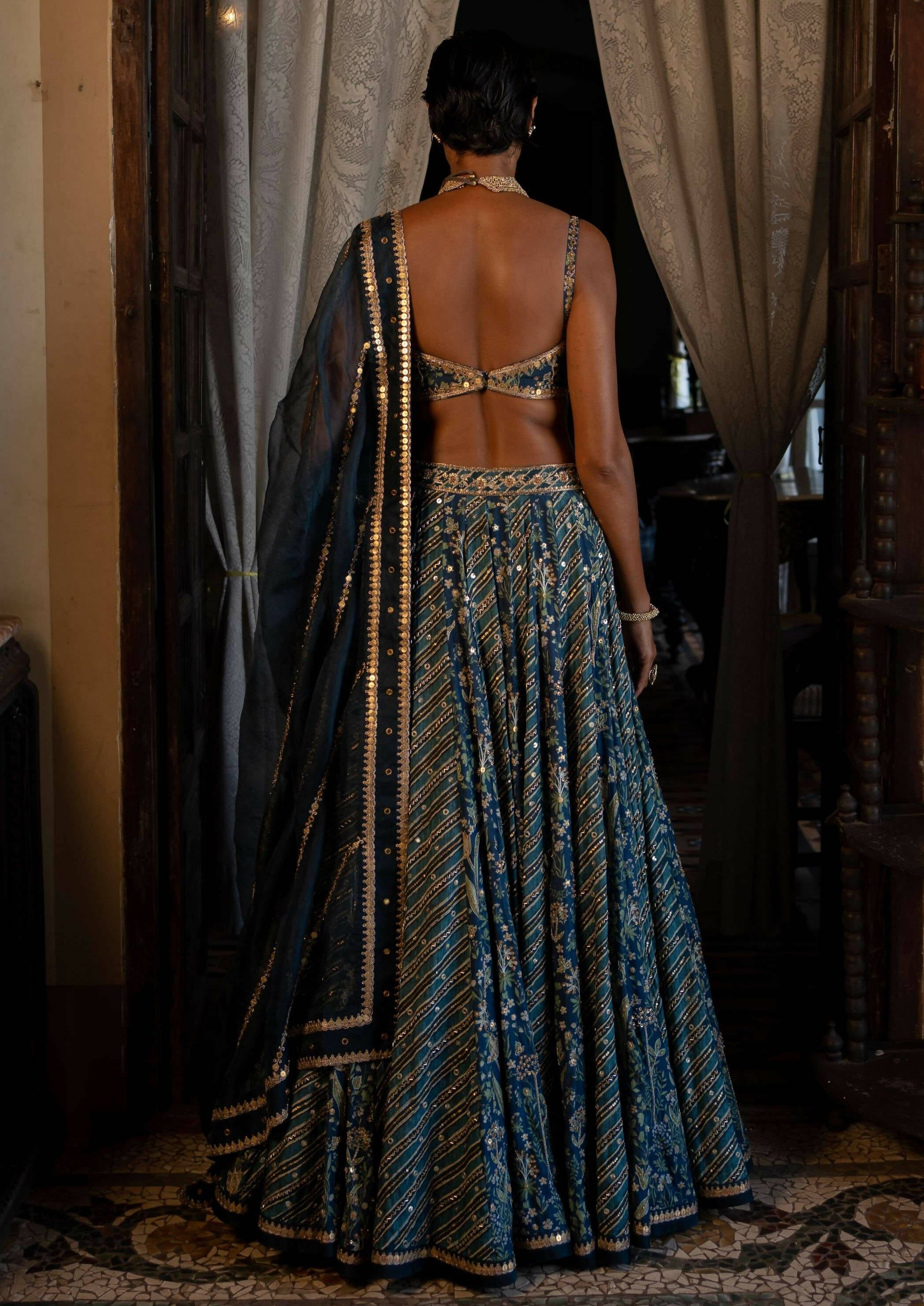 Tropical Multi Print Lehenga Set
