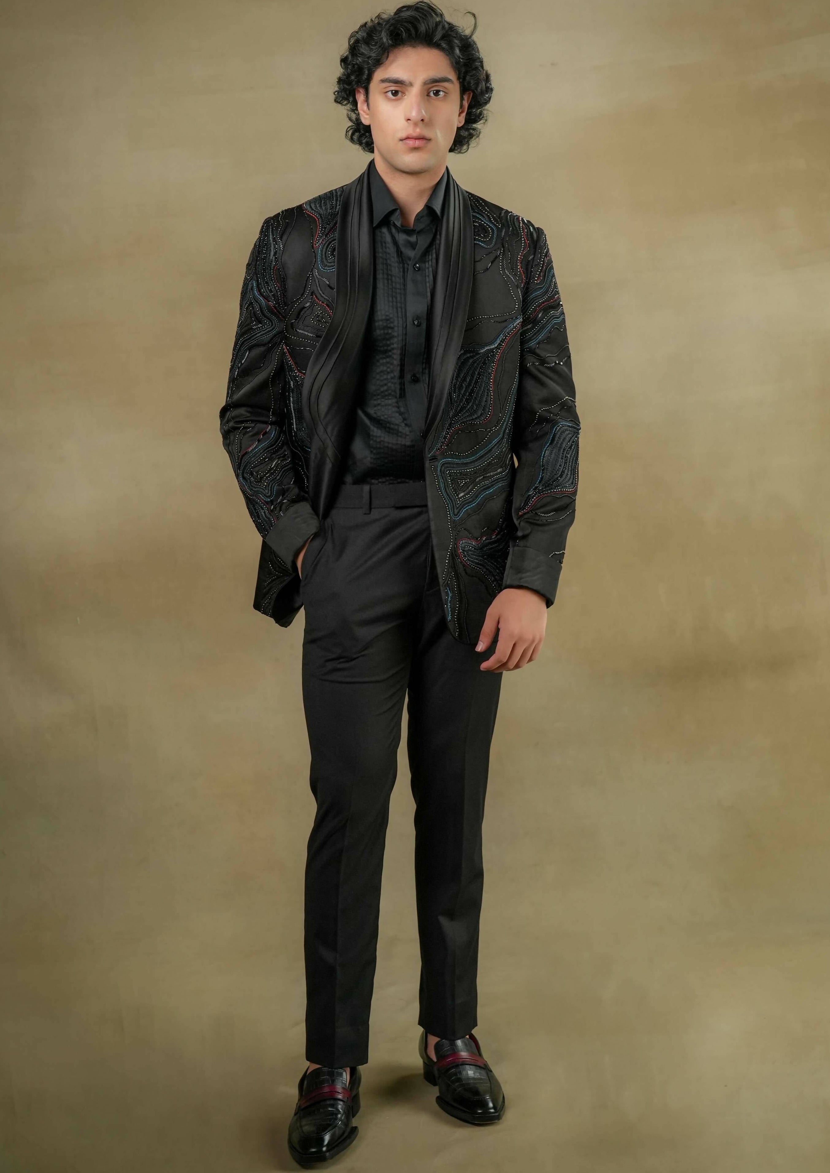 Coal Black Tuxedo Set