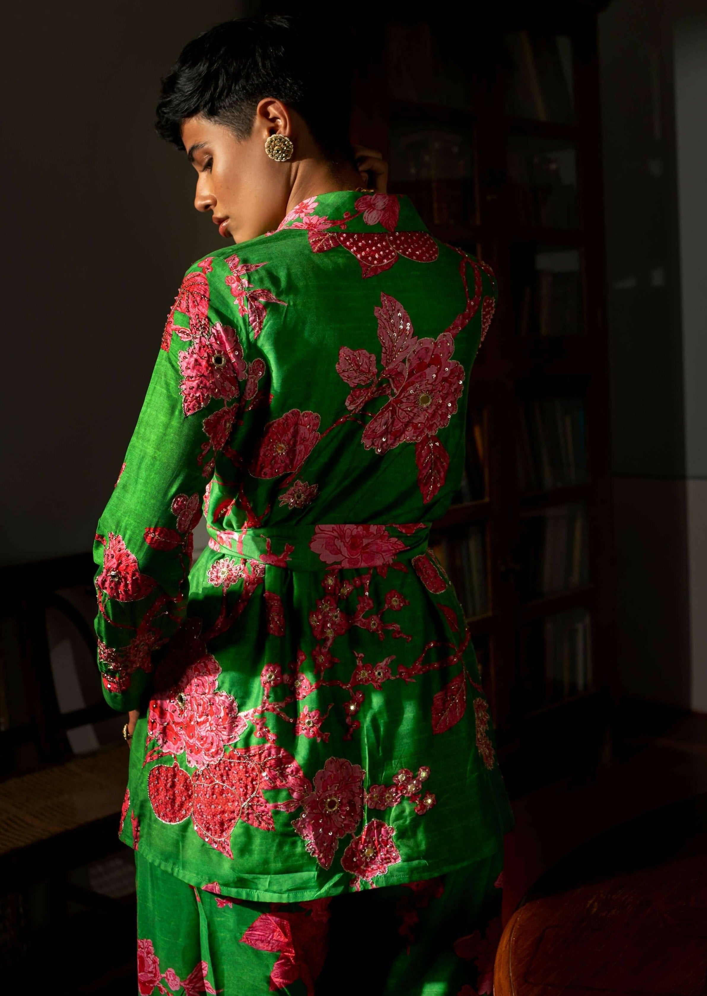 Full Blooming Floral Blazer Set