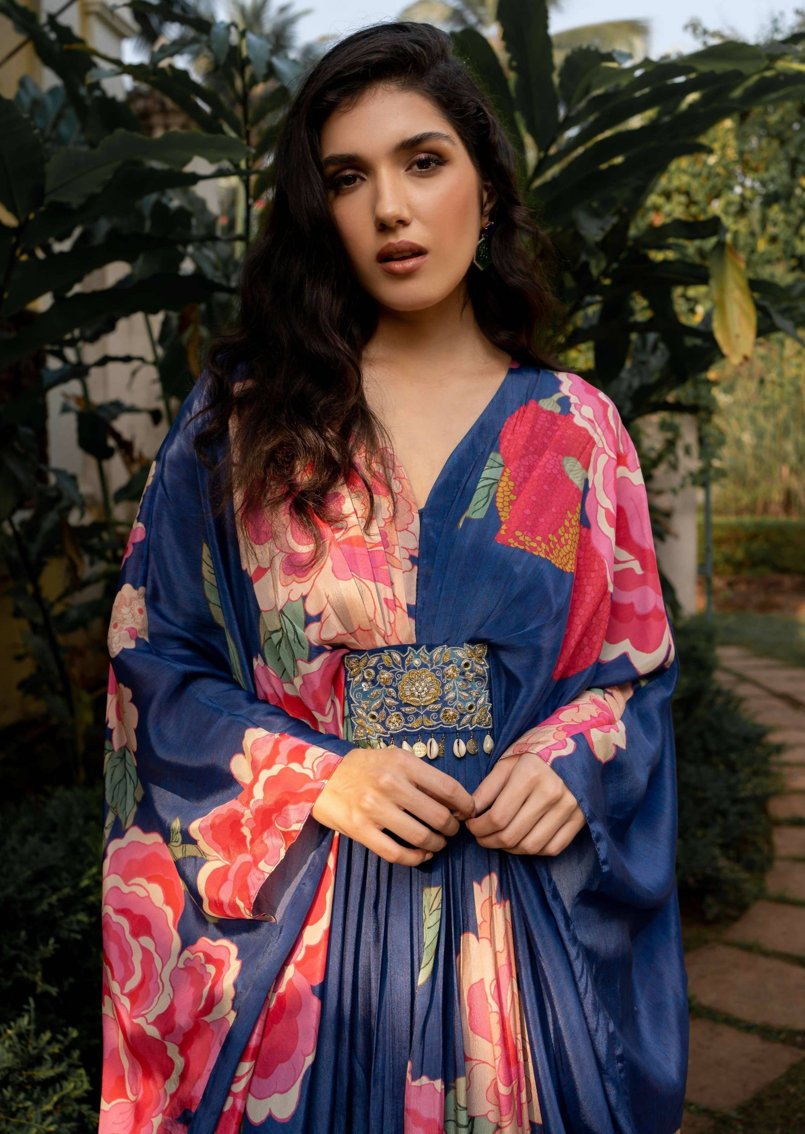 Blooming Big Floral Kaftan Set