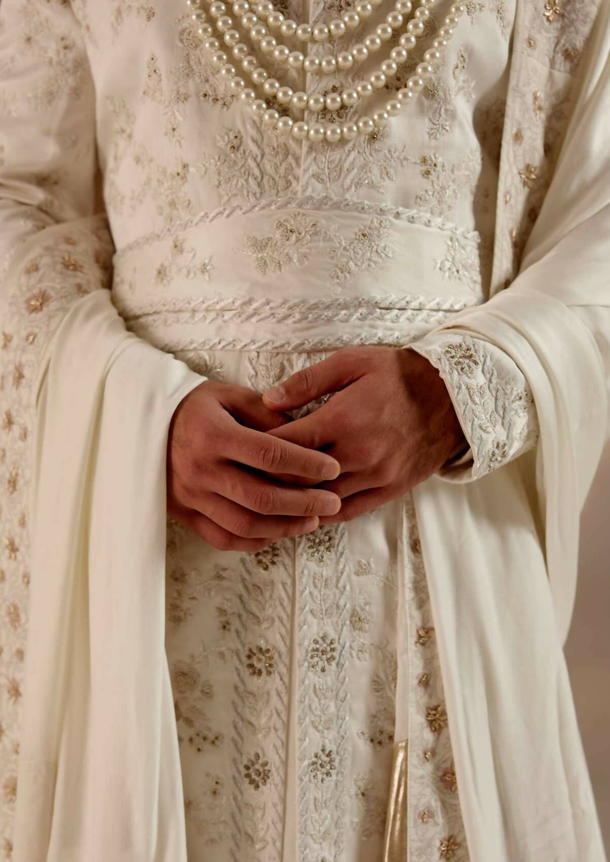 Gardenia White Sherwani Set