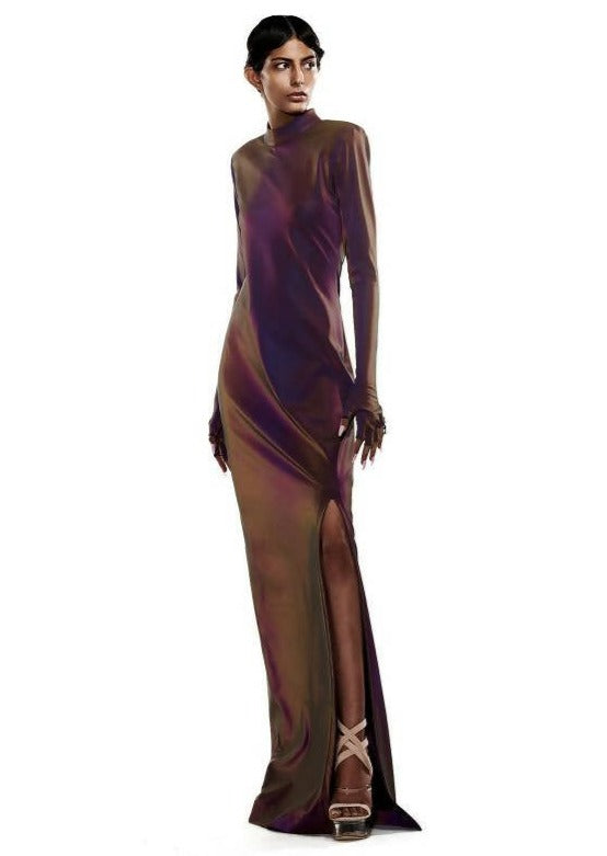Reflective Gloved Slip Dress
