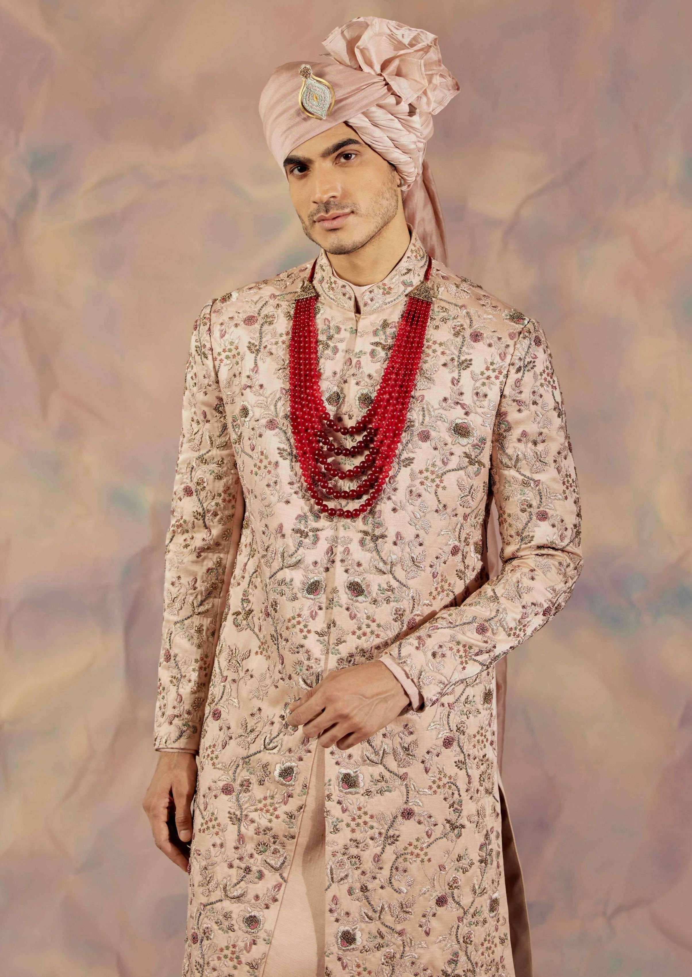 Blush Pink Sherwani Set