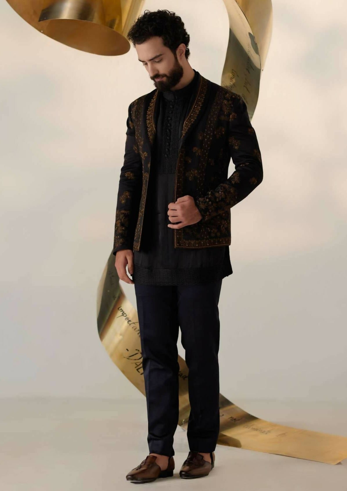 Black & Gold Short Jacket