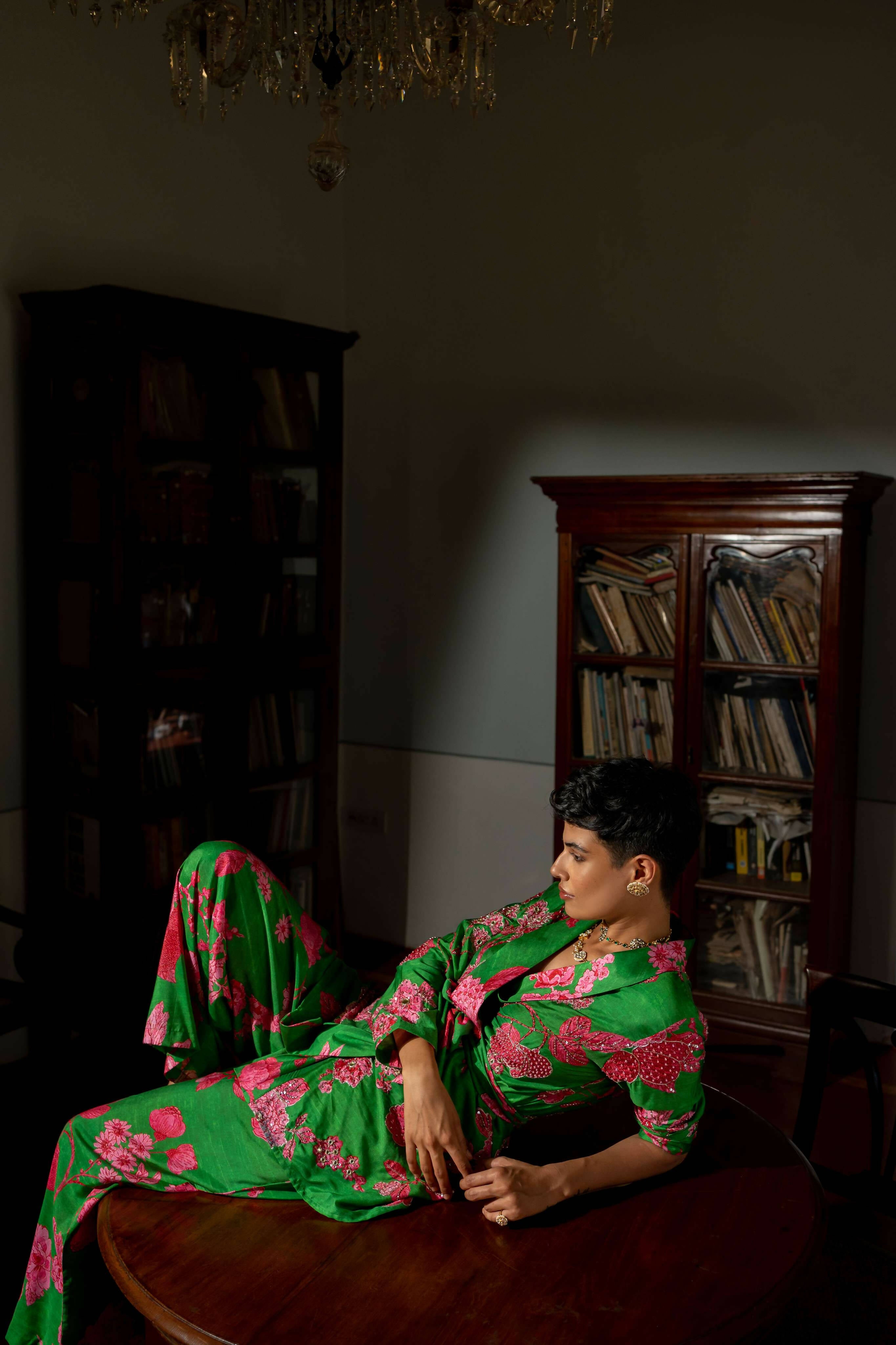 Full Blooming Floral Blazer Set