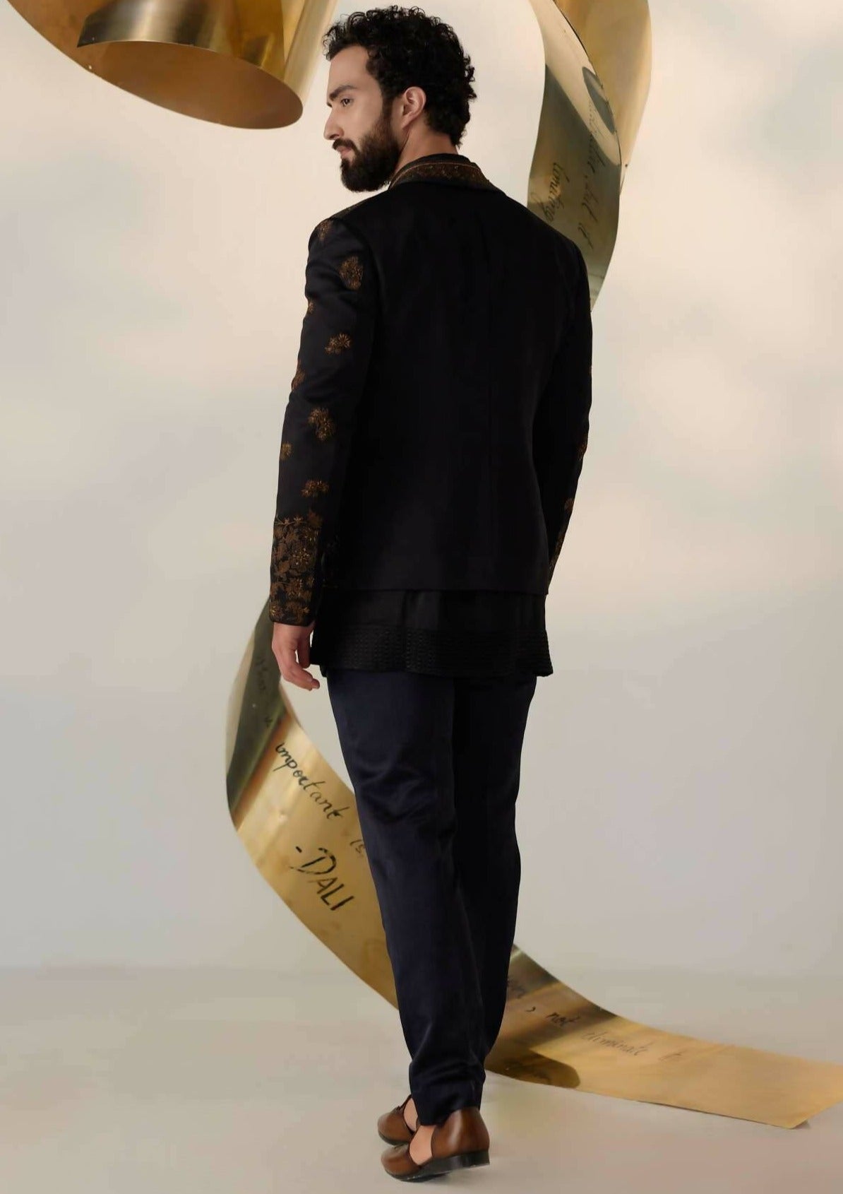 Black & Gold Short Jacket