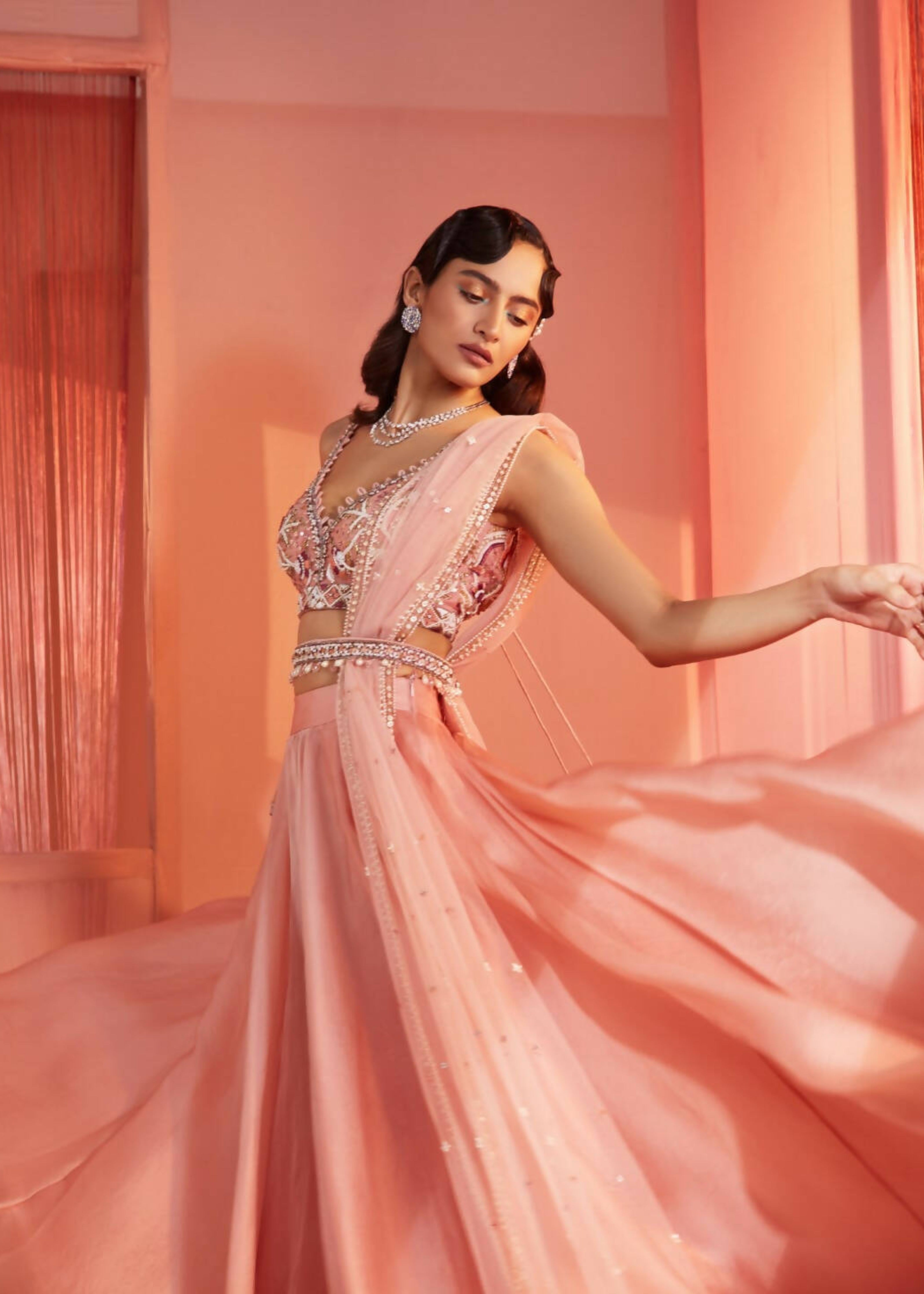 Dusty Pink Lehenga Set