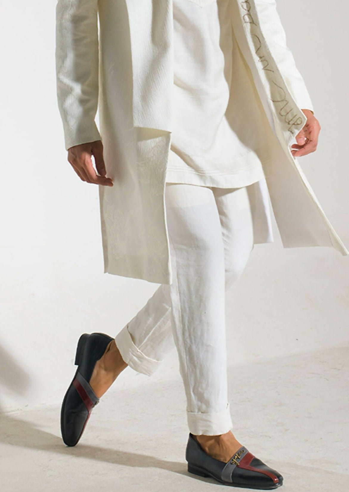 Ivory Textured Overcoat