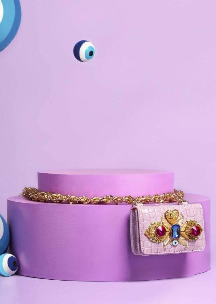 Frosted Chain-Link Belt Bag