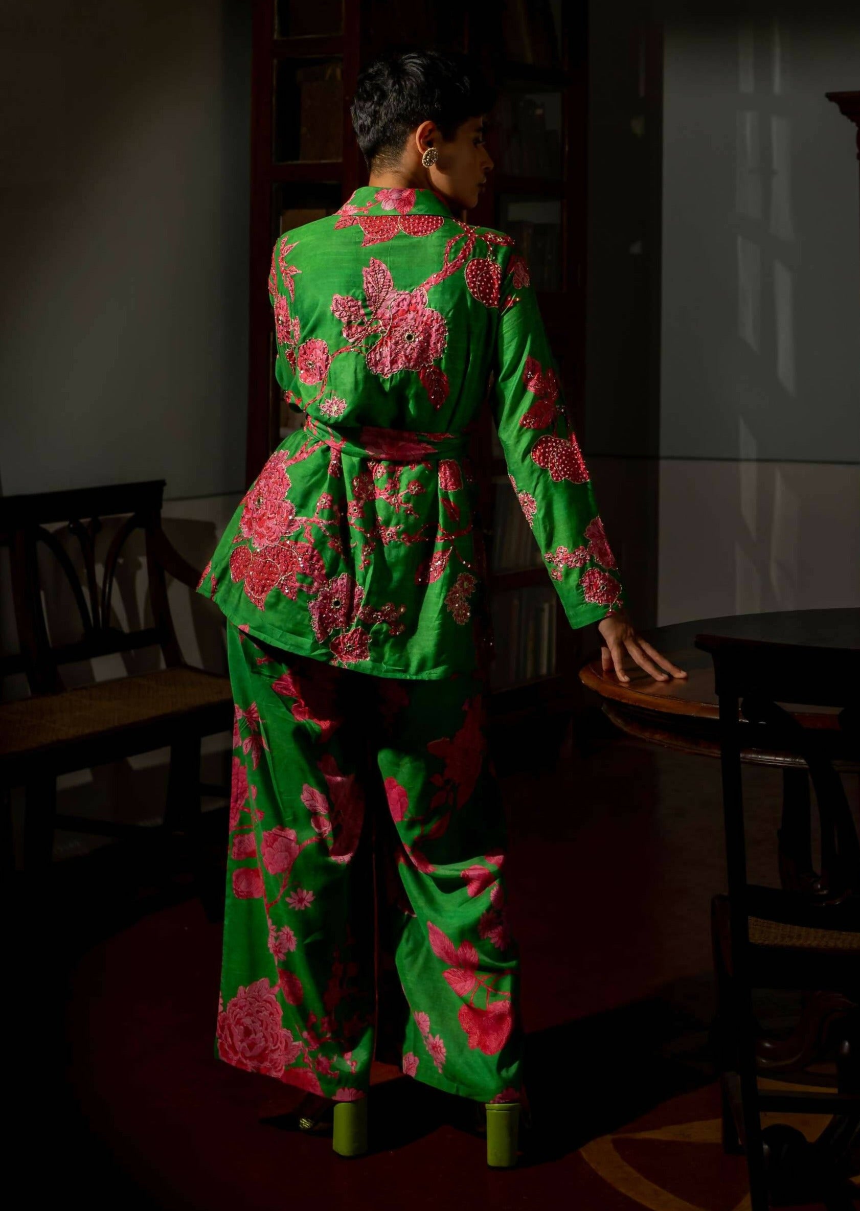Full Blooming Floral Blazer Set