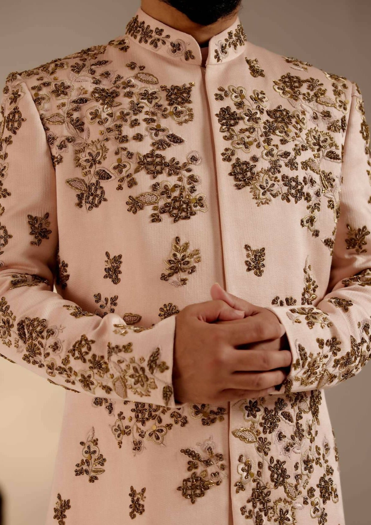 Shell-Pink Sherwani