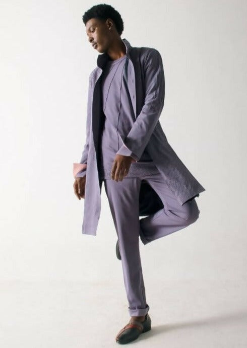 English Purple Overcoat Set