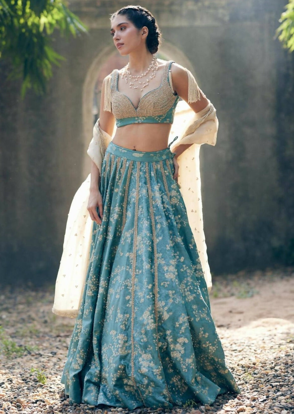 Ice Blue Lehenga Set