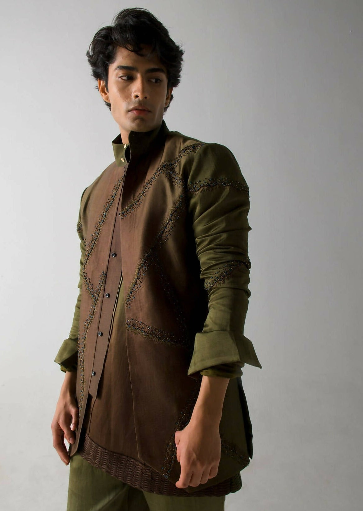 Olive and Brown Shacket