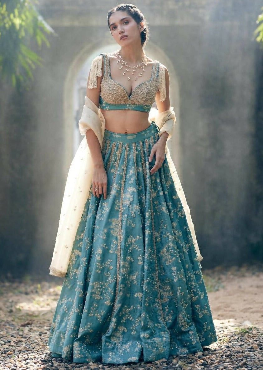 Ice Blue Lehenga Set