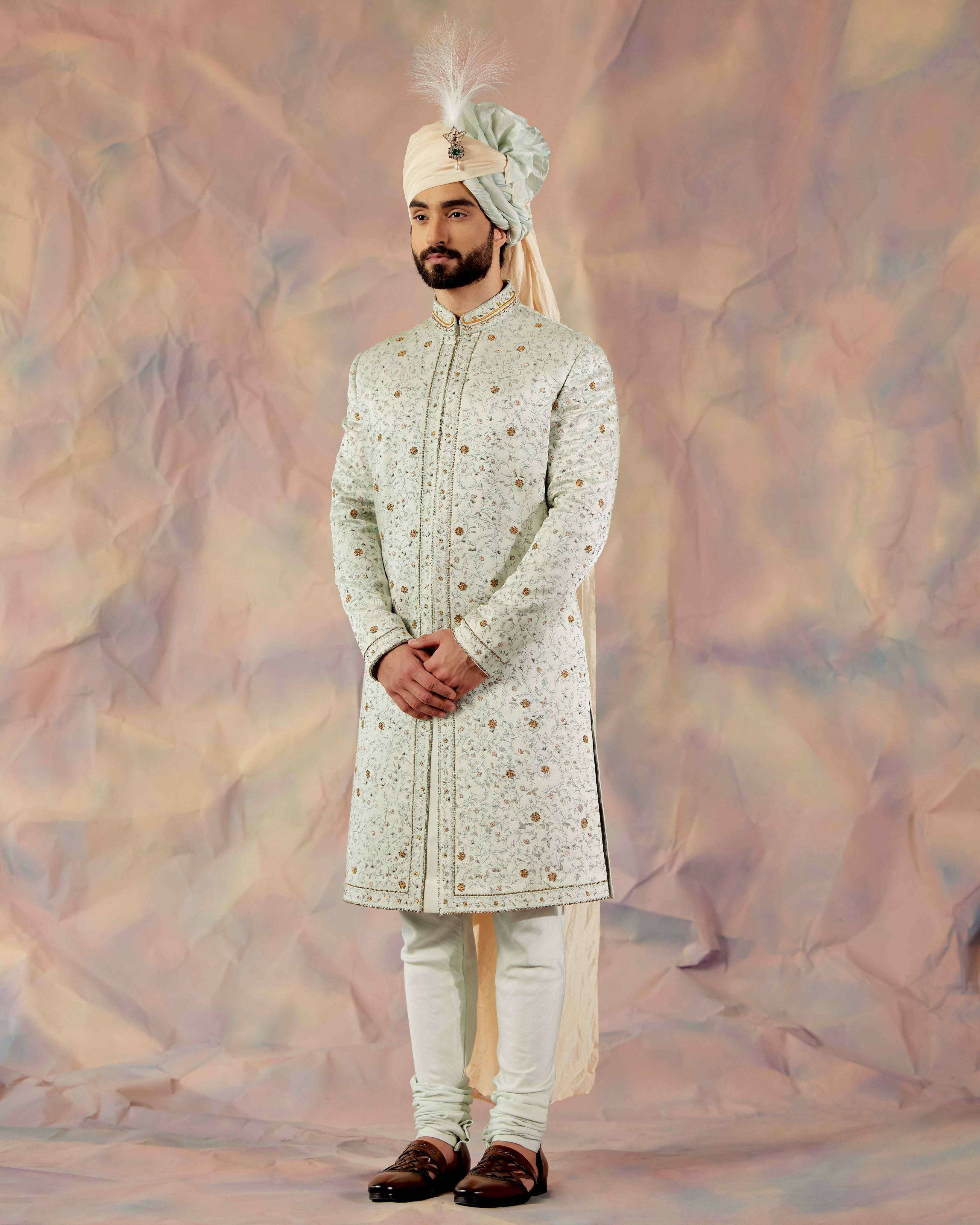 The Blue Momentum Sherwani Set