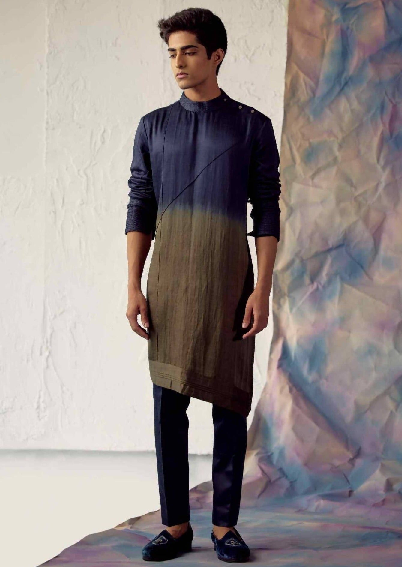 Olive Ombre Kurta Set