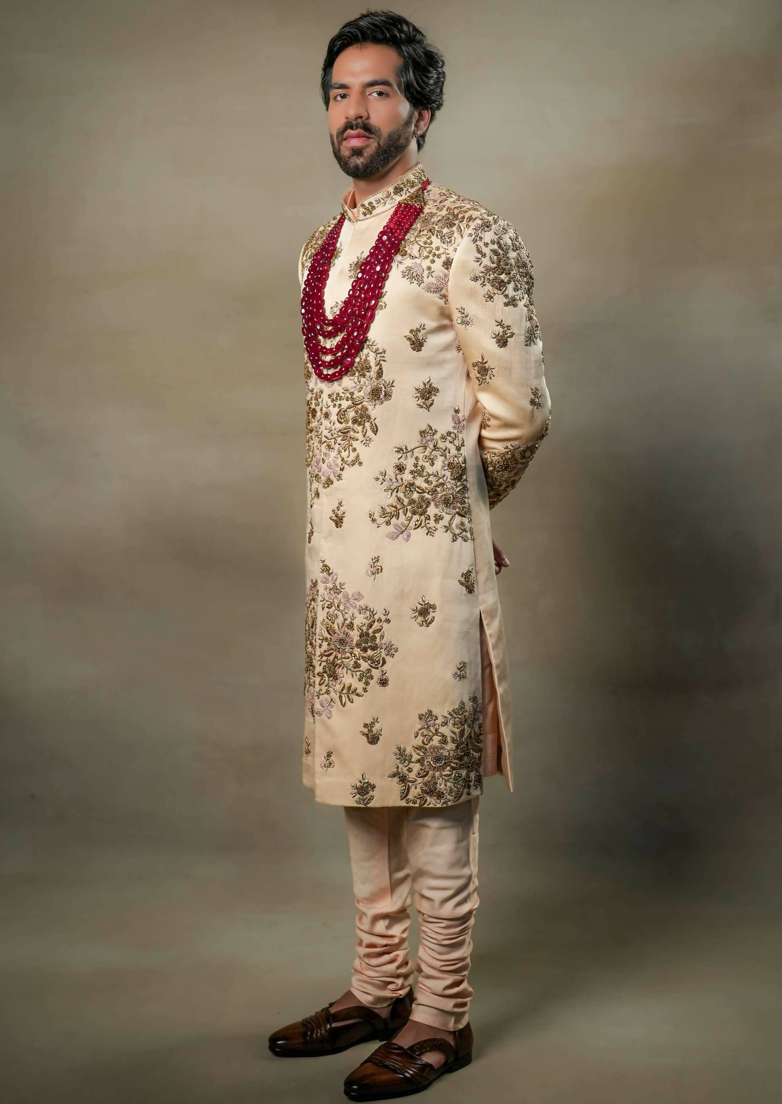 Frosted Almond Sherwani