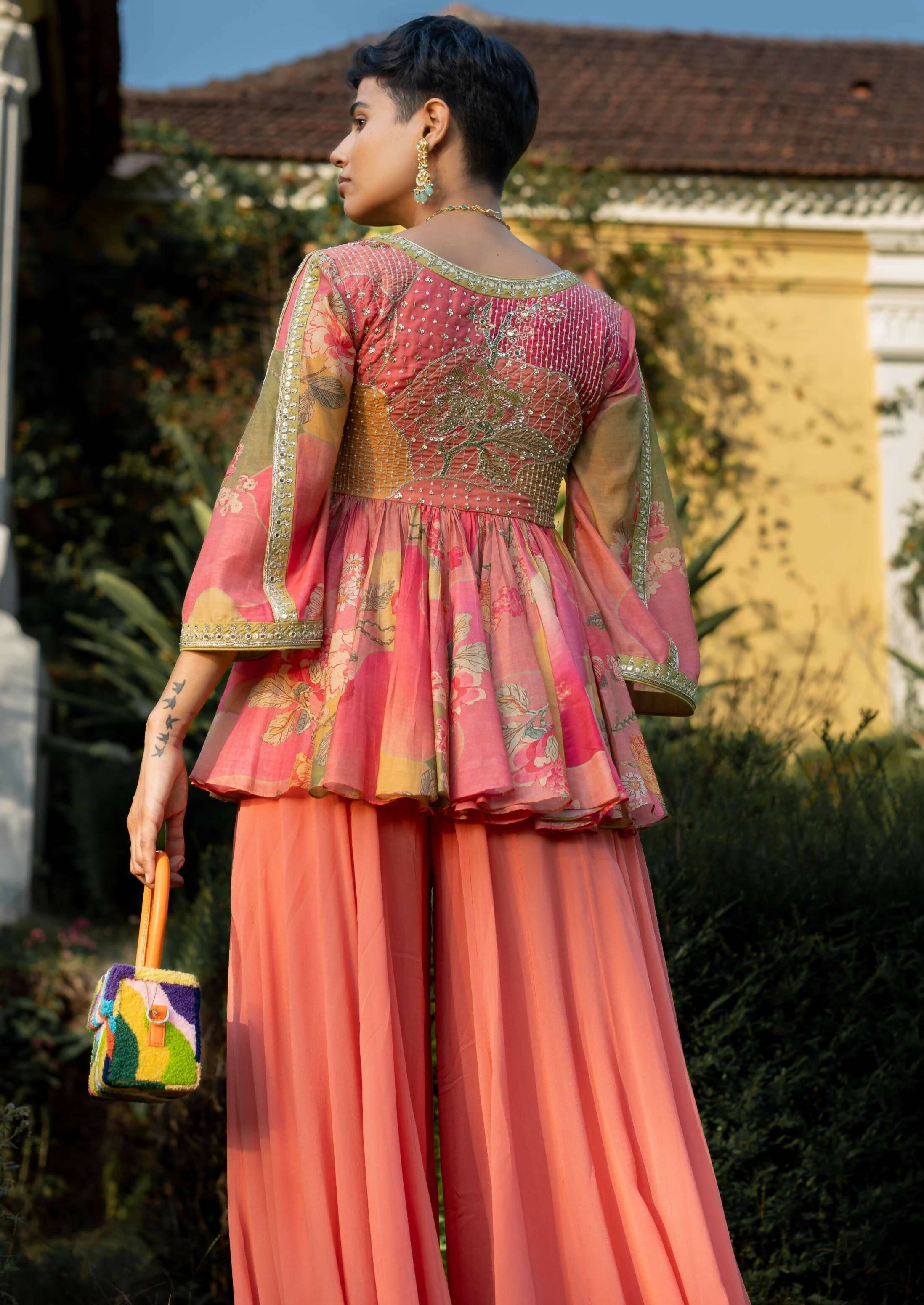 Hint of Blush Naksha Print Peplum Set