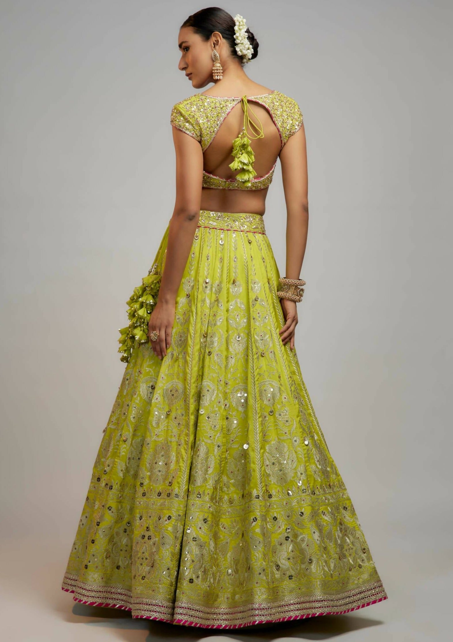 Nayla Lime Green Lehenga Set