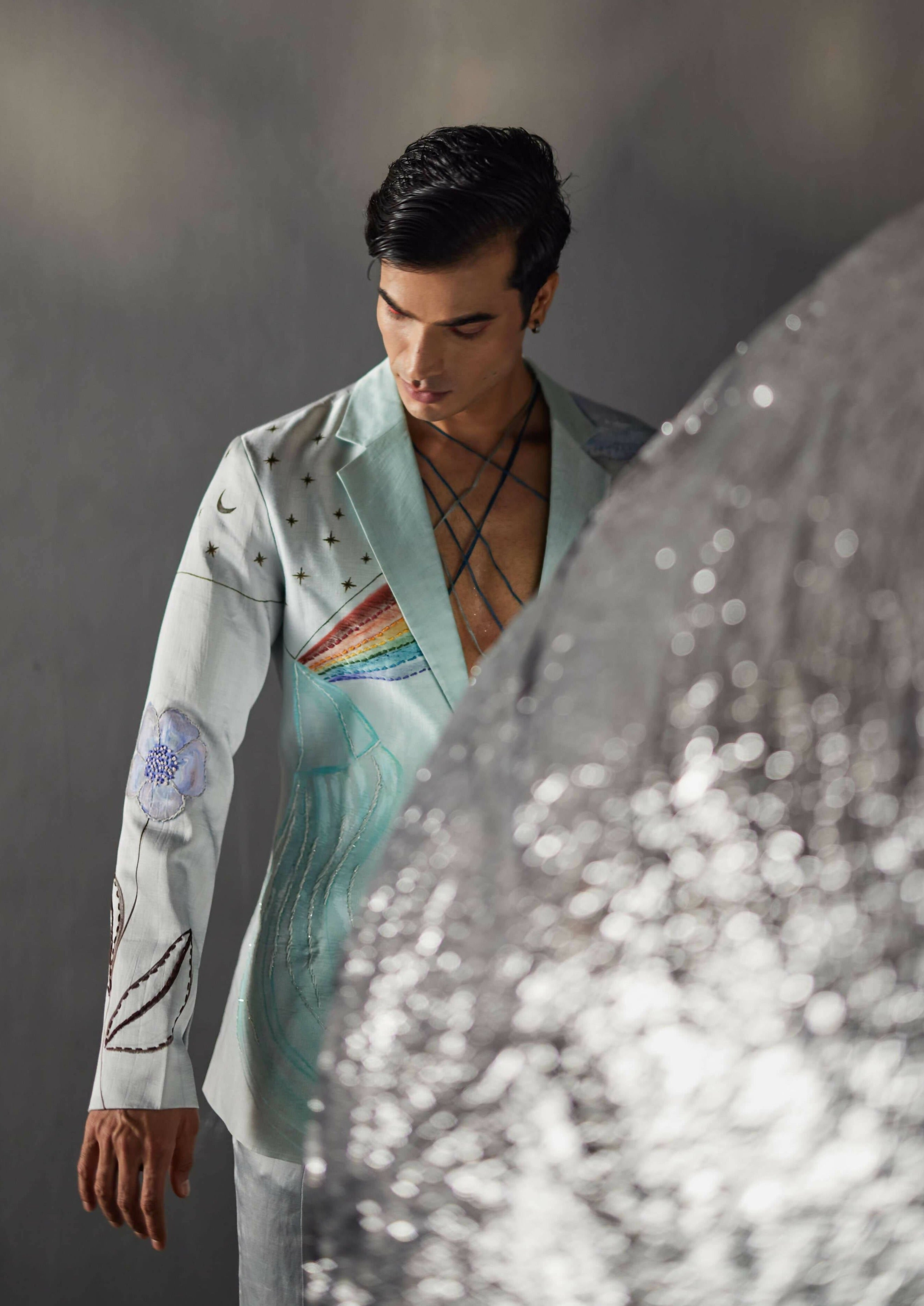 Rainbowed Overshirt Set